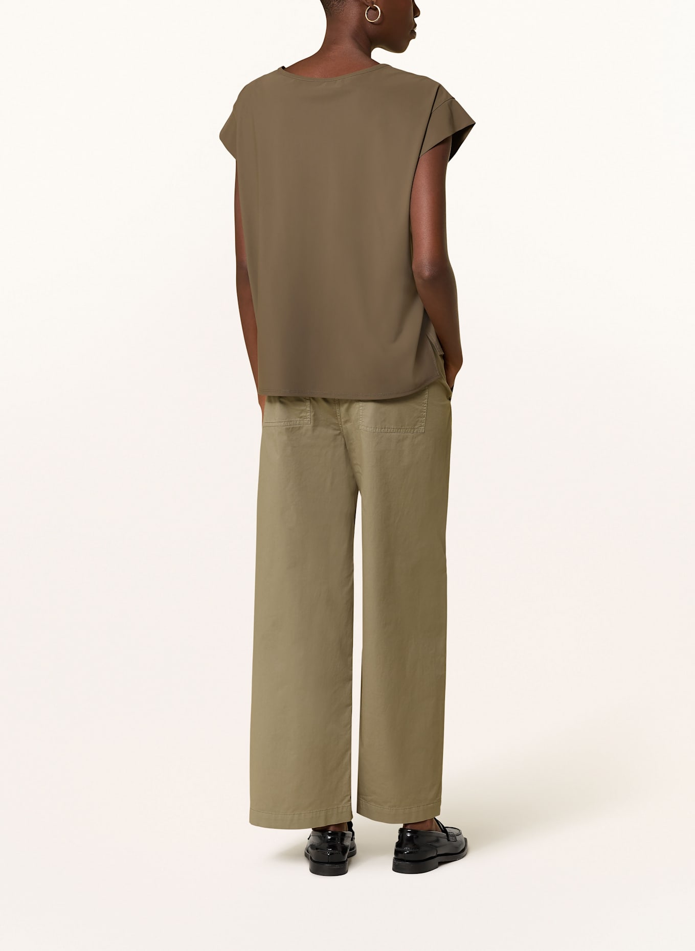 RAFFAELLO ROSSI YUKI wide leg trousers: LIGHT GREEN