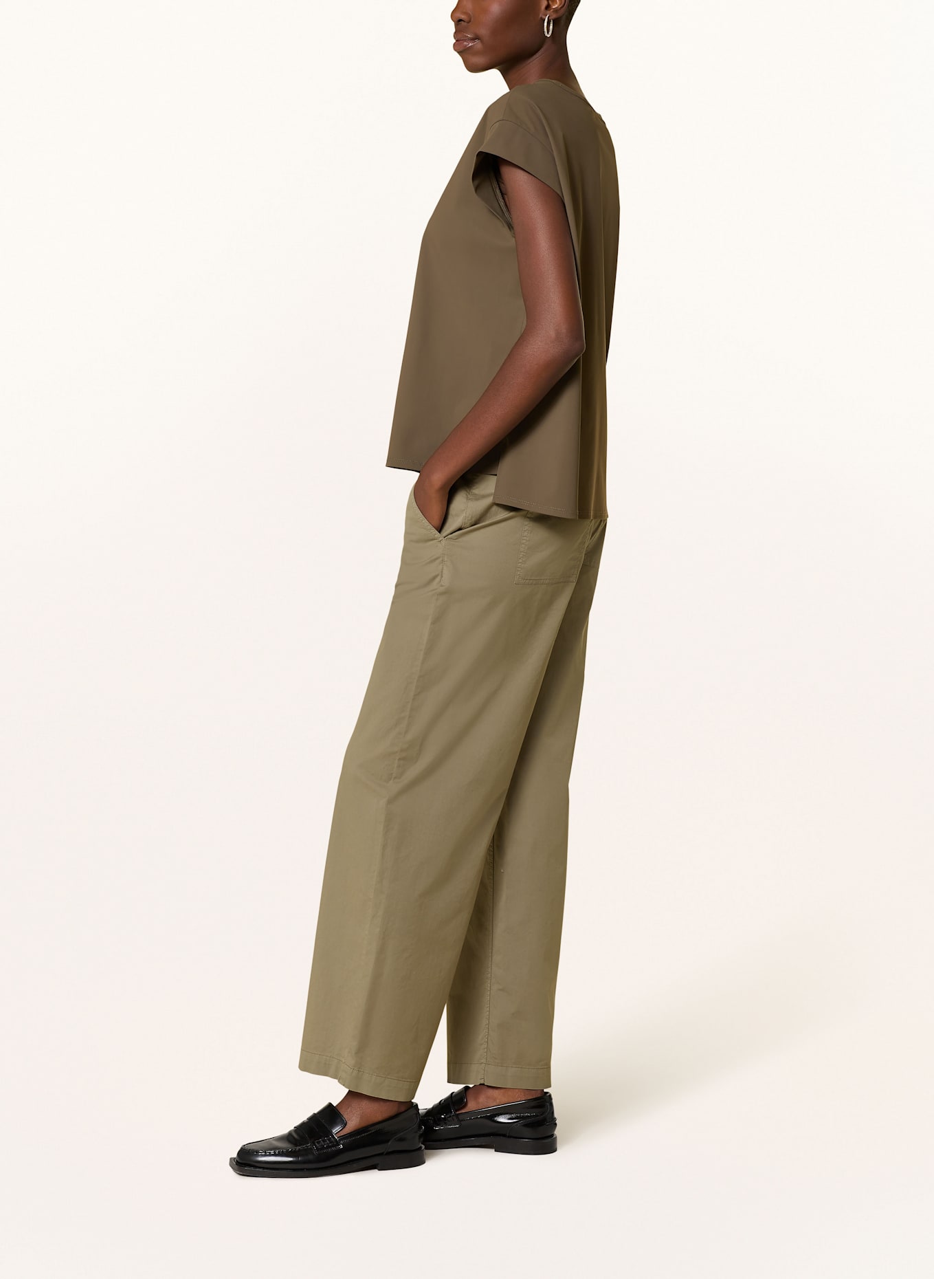 RAFFAELLO ROSSI YUKI wide leg trousers: LIGHT GREEN