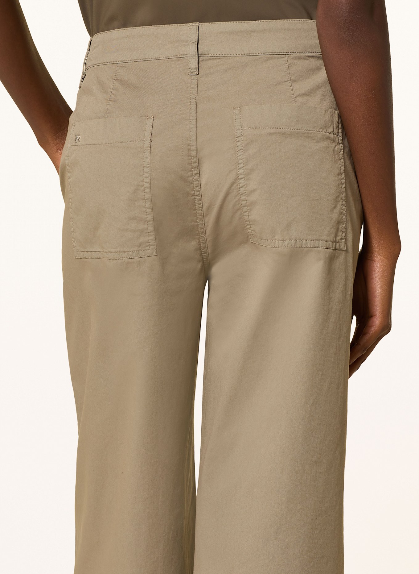 RAFFAELLO ROSSI YUKI wide leg trousers: LIGHT GREEN