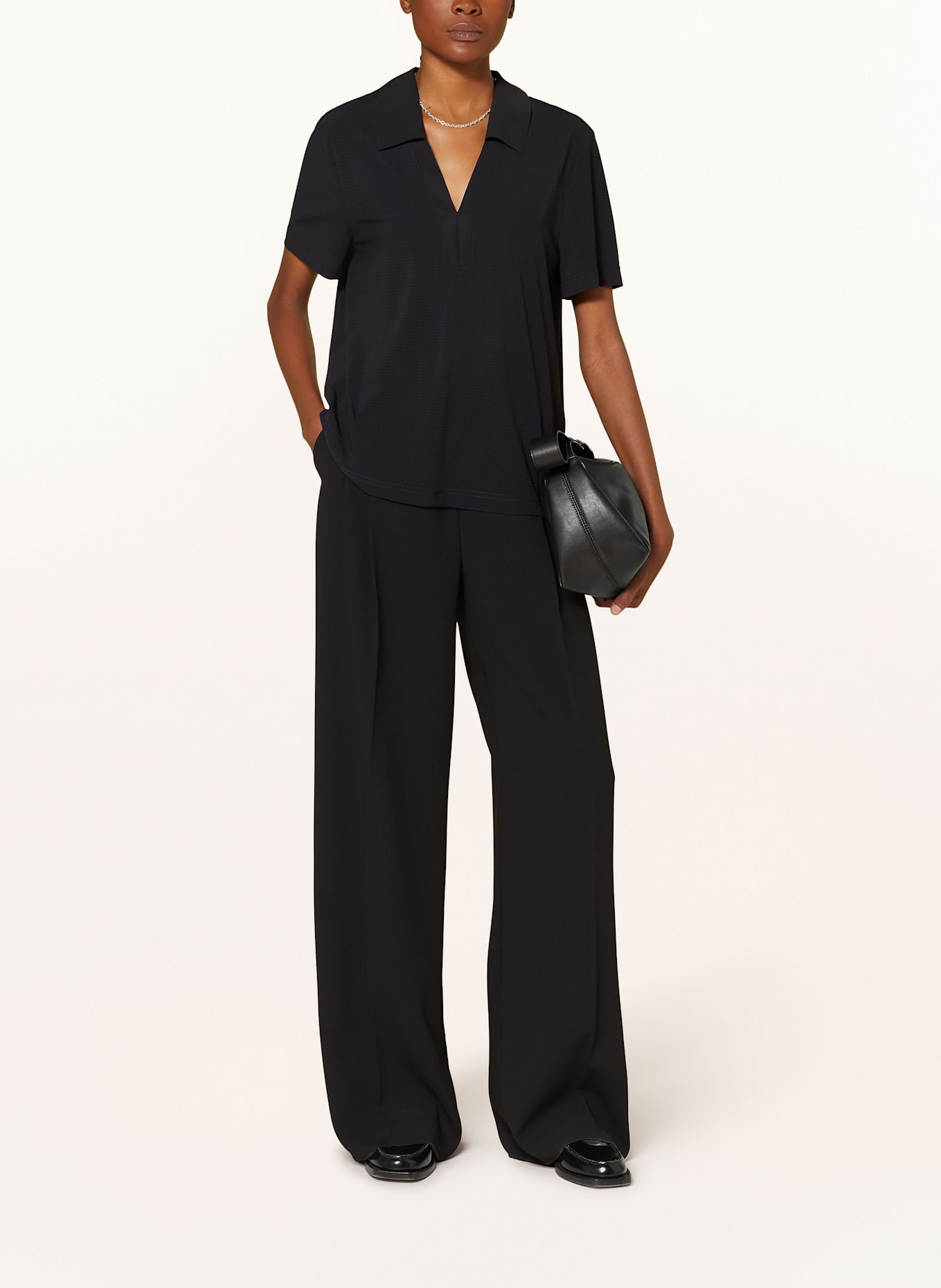 RAFFAELLO ROSSI Polo piqué PHINA: NOIR