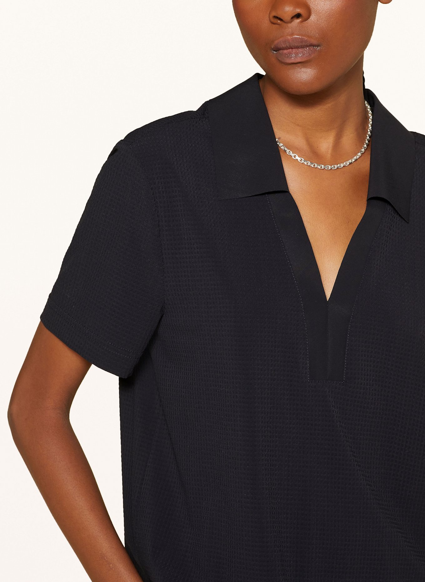 RAFFAELLO ROSSI Polo piqué PHINA: NOIR