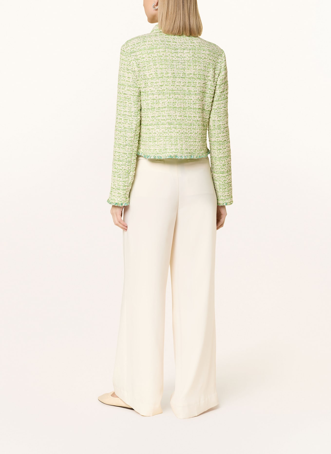 Betty Barclay Kastenjacke mit Glitzergarn: NEONGRÜN / CREME