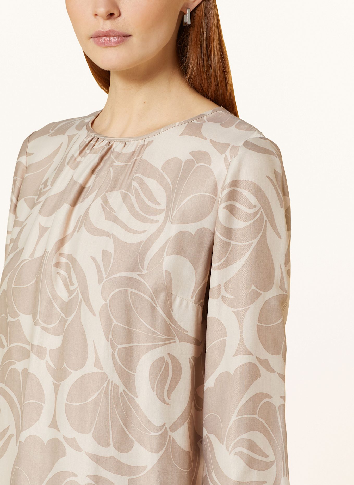 Betty Barclay Satinkleid mit 3/4-Arm: BEIGE / TAUPE / ROT