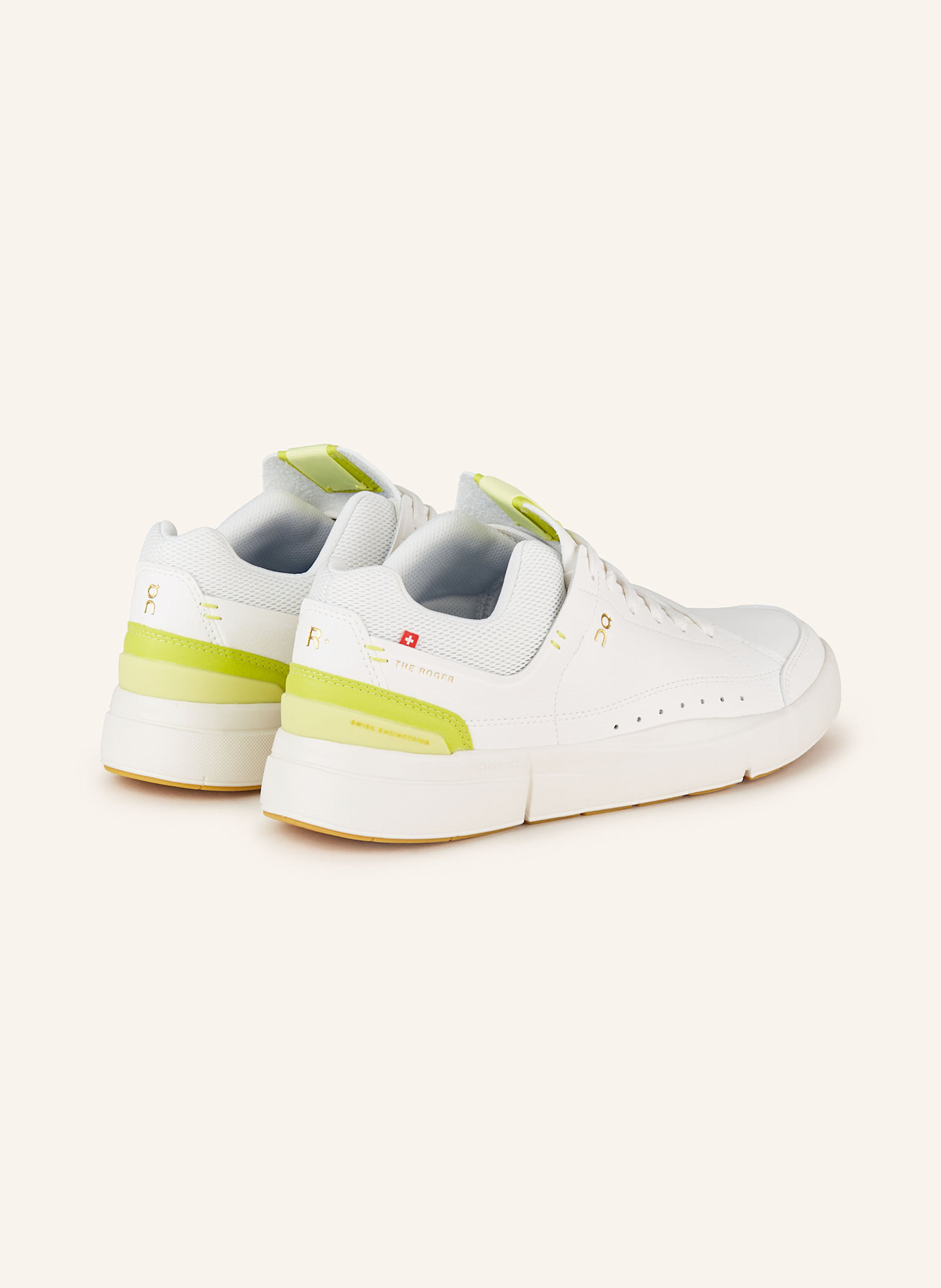 On Sneaker THE ROGER CENTRE COURT: WEISS/ HELLGRÜN