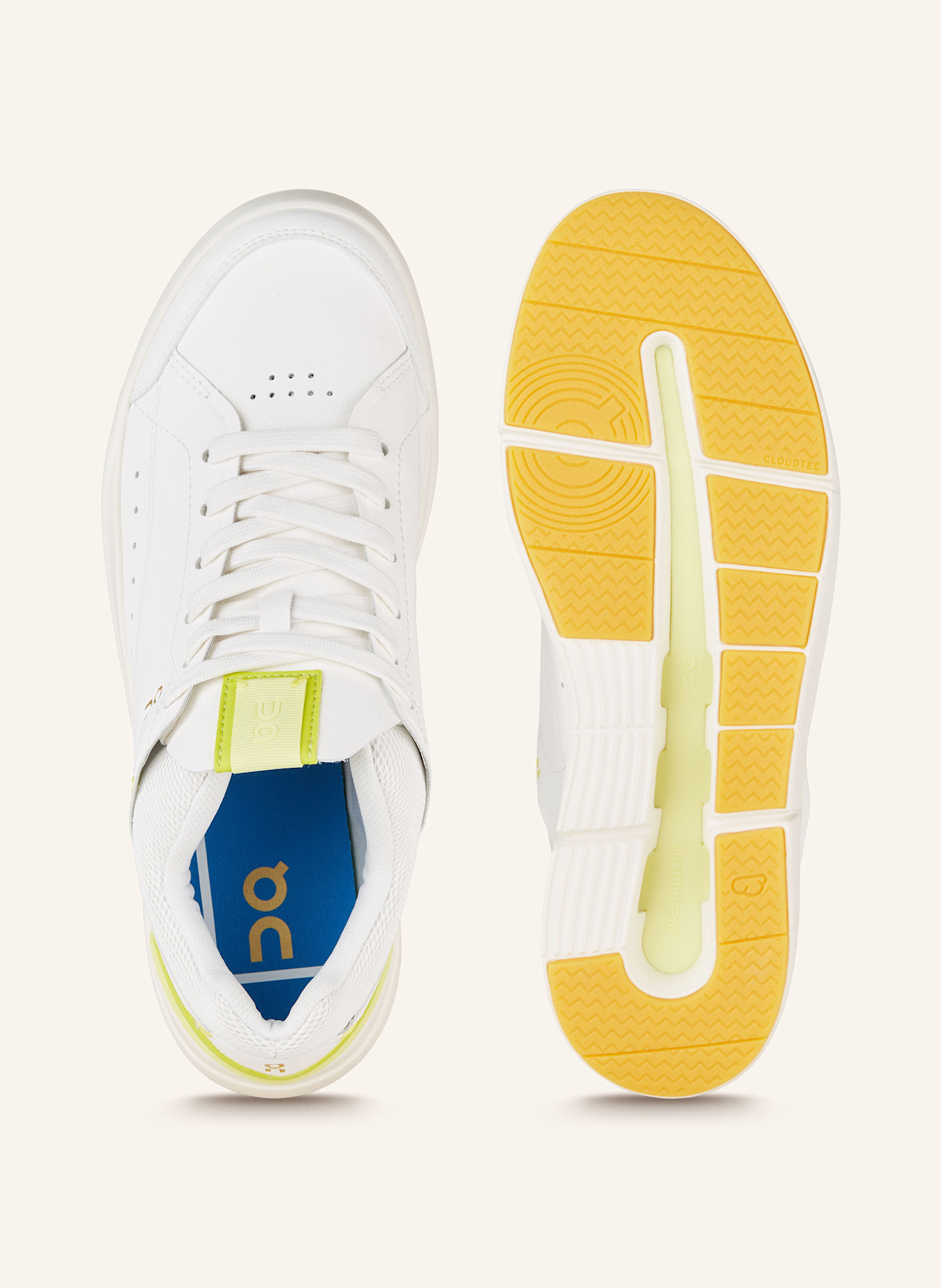 On Sneaker THE ROGER CENTRE COURT: WEISS/ HELLGRÜN