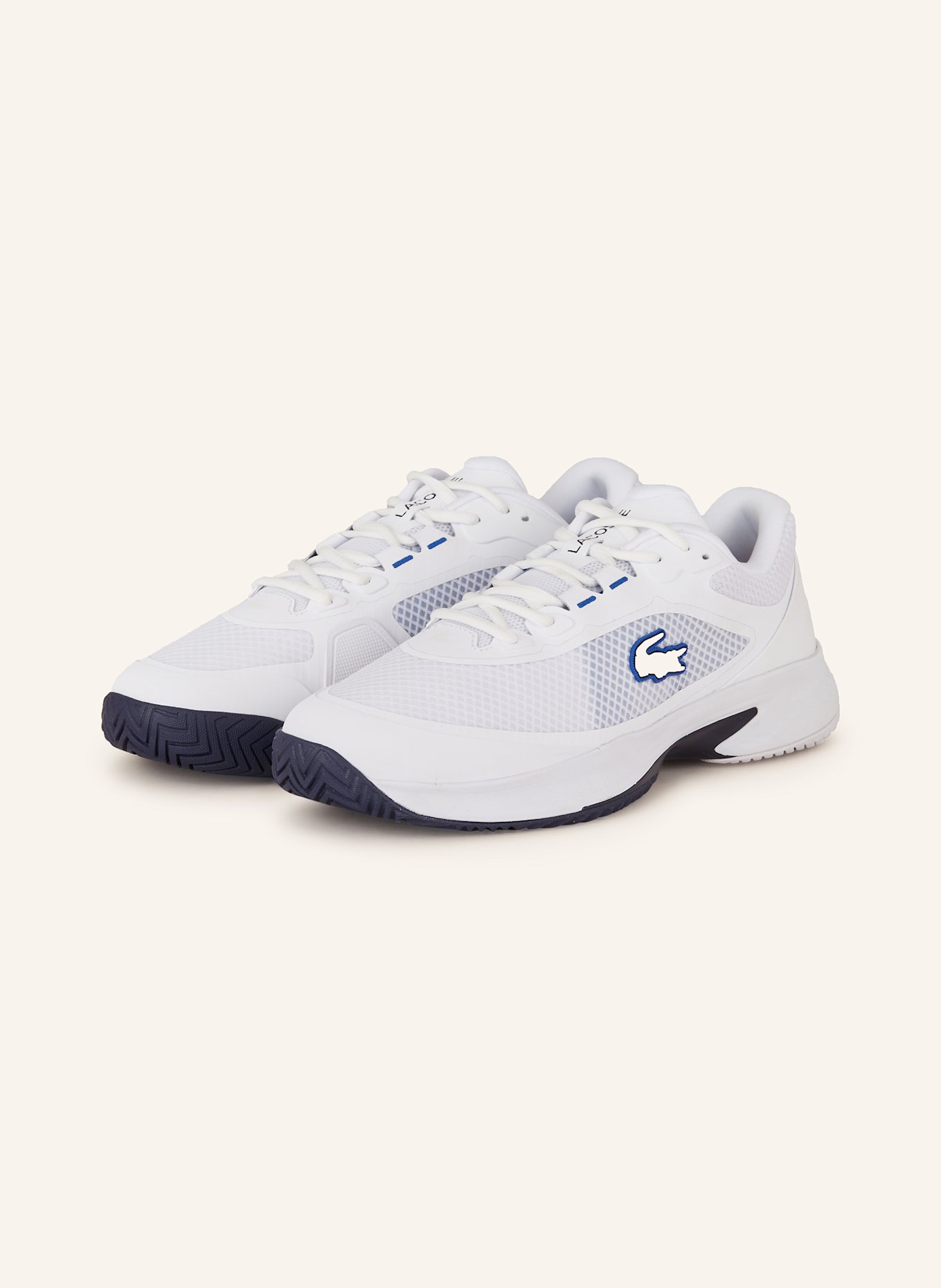 LACOSTE Tennisschuhe TECH POINT: ECRU / BLAU