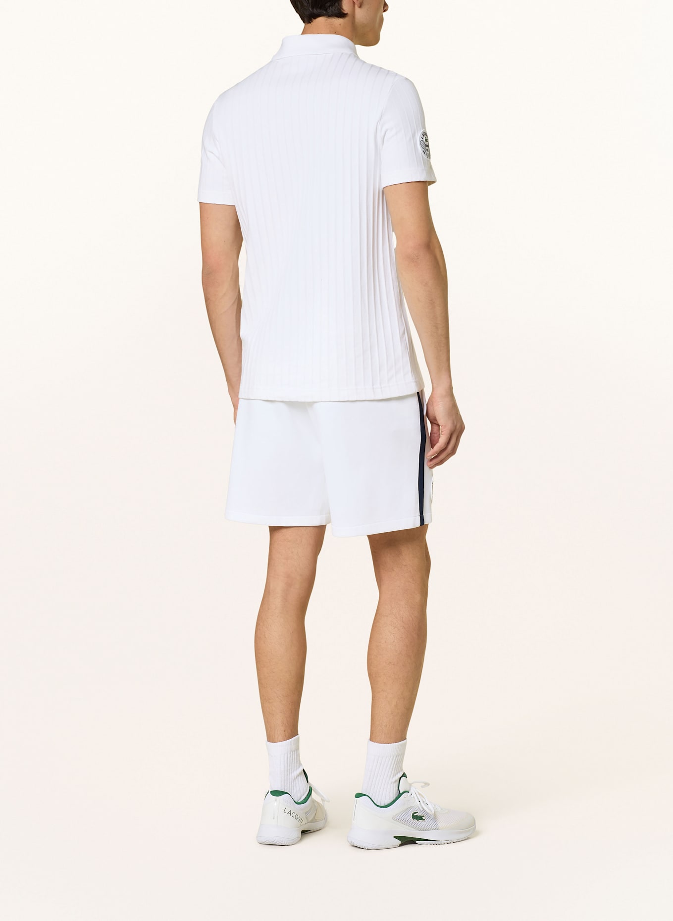 LACOSTE Funktions-Poloshirt HERITAGE: WEISS