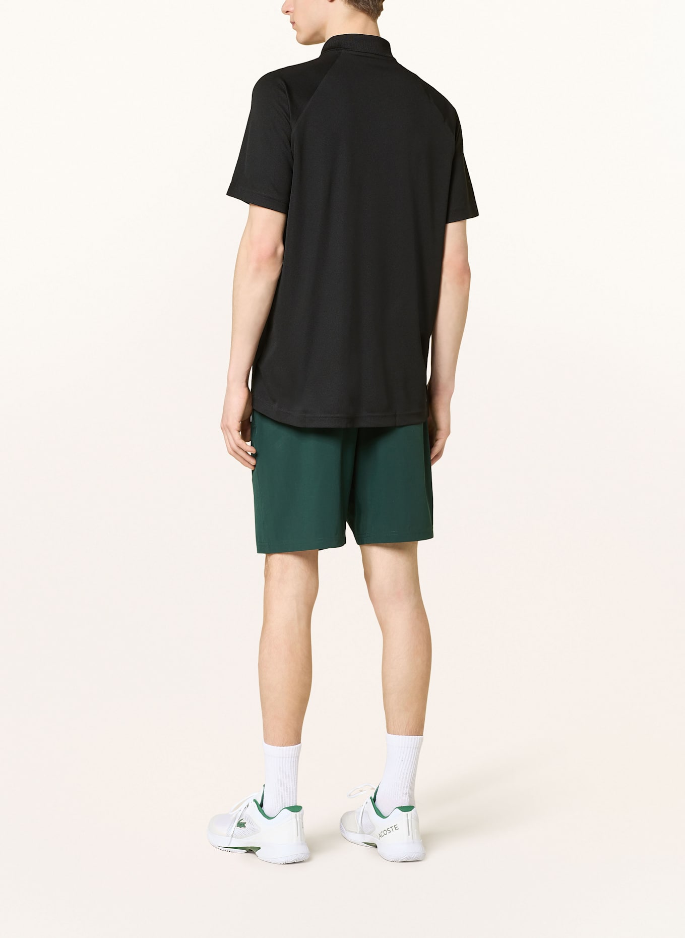 LACOSTE Funkcyjna koszulka polo: CZARNY