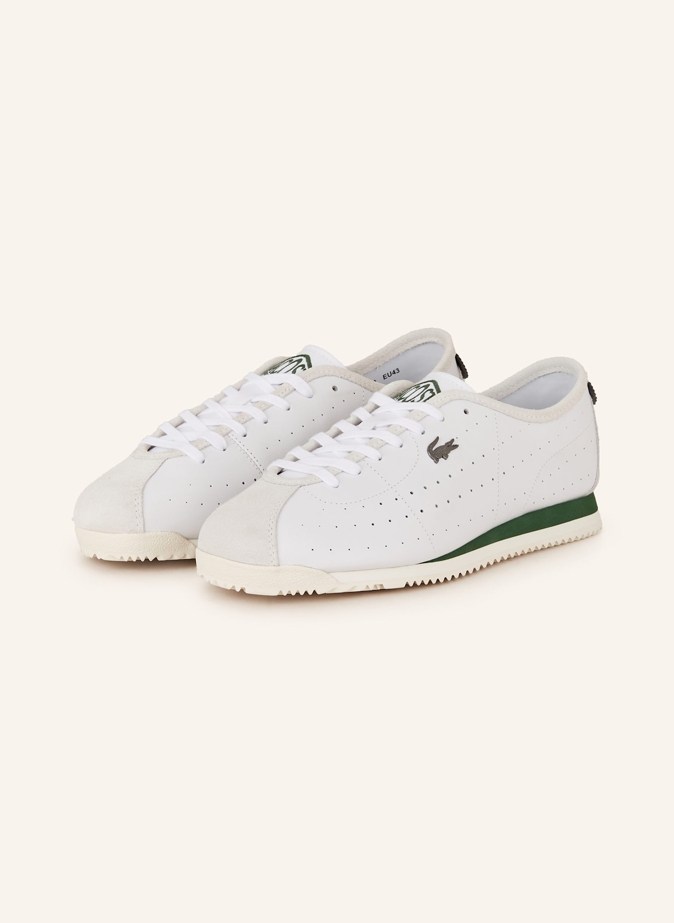 LACOSTE Sneaker CLUB LOW: WEISS / CREME