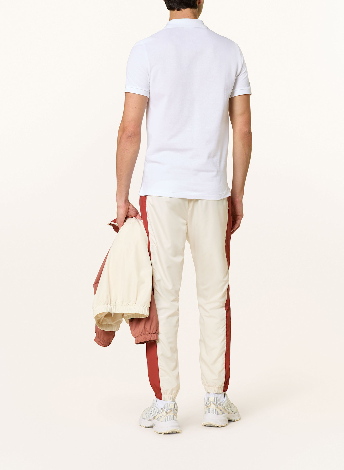 LACOSTE Trainingshose: CREME/ BRAUN/ COGNAC