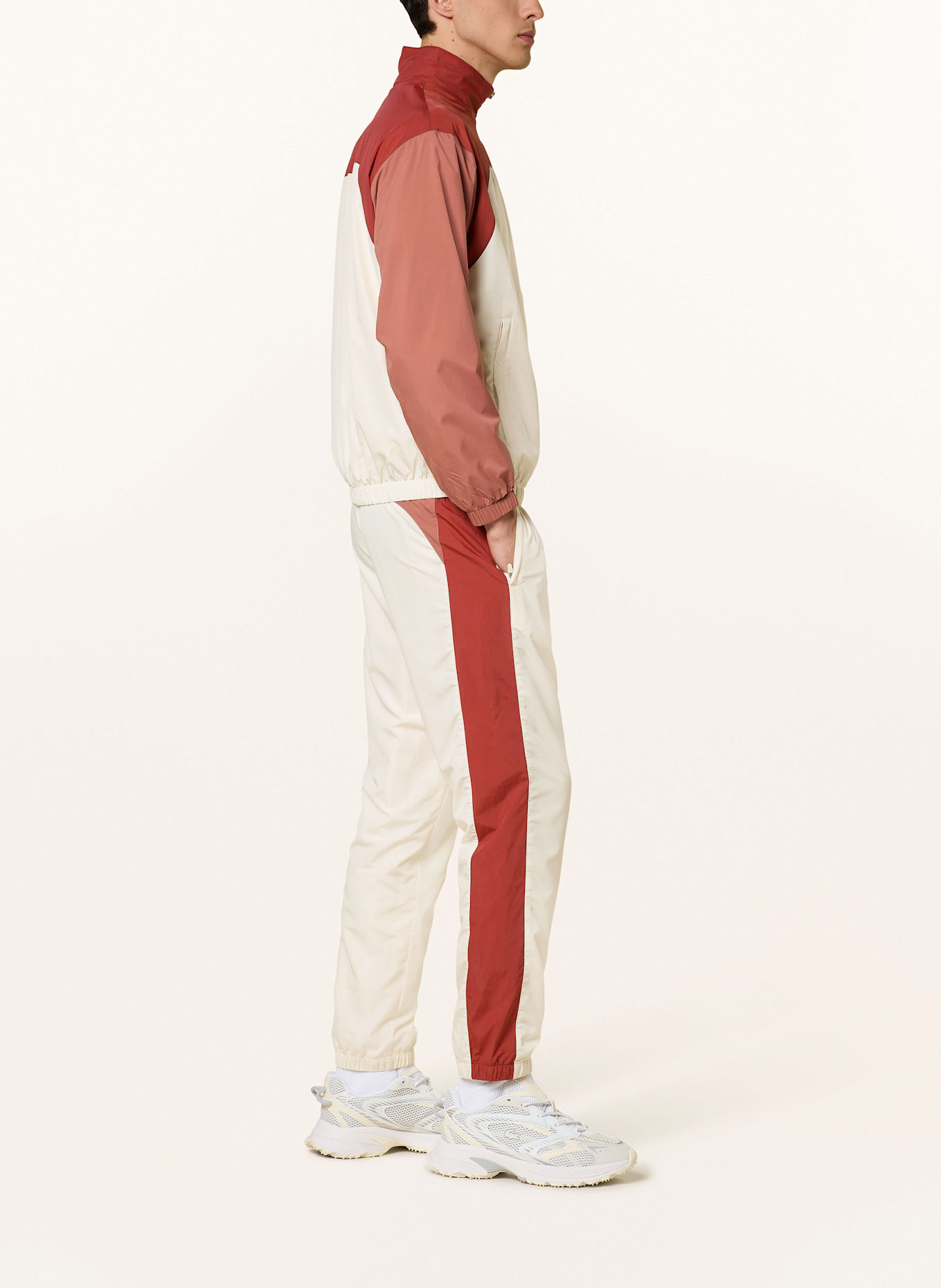 LACOSTE Trainingshose: CREME/ BRAUN/ COGNAC