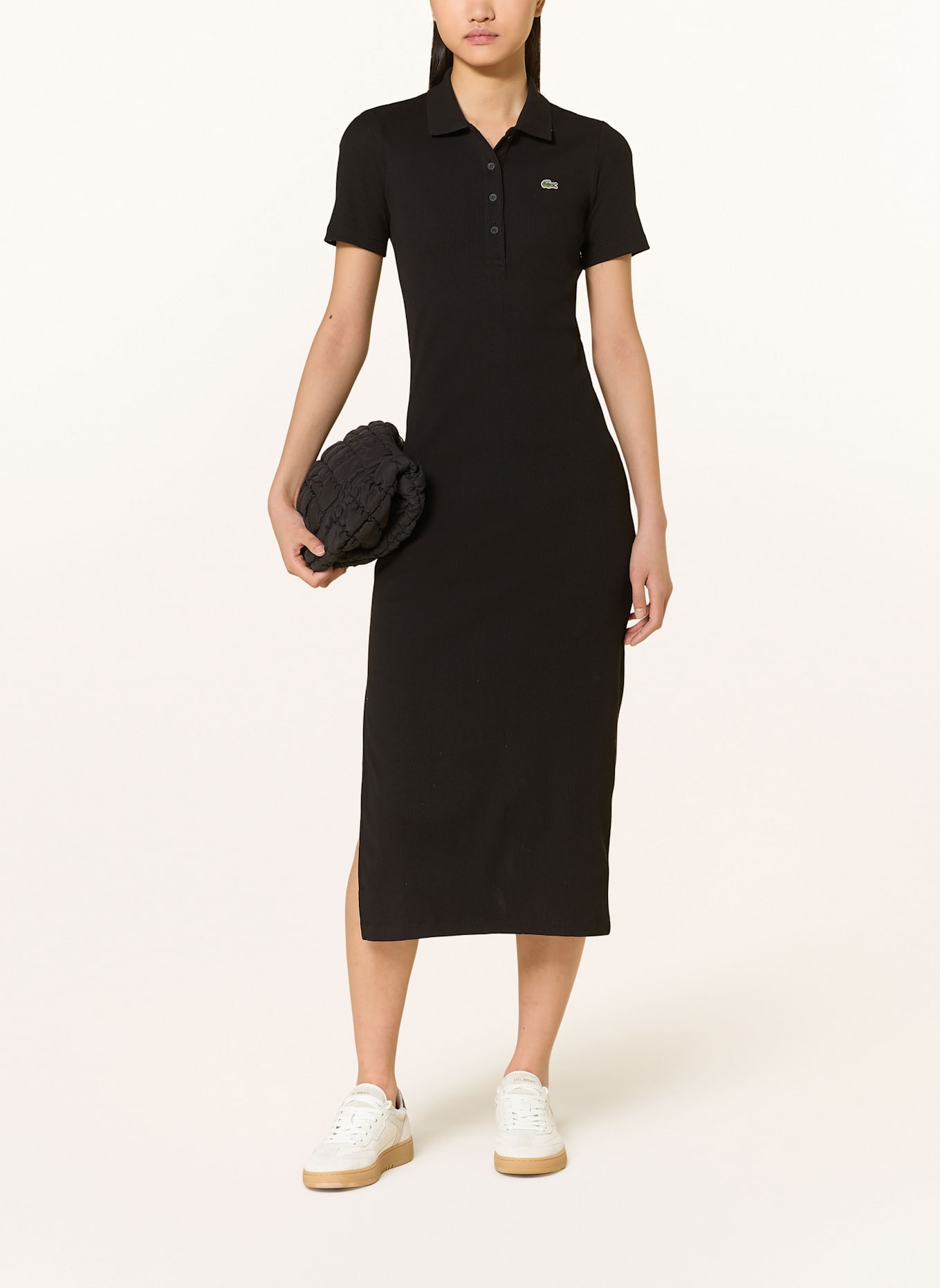 LACOSTE Polokleid: SCHWARZ