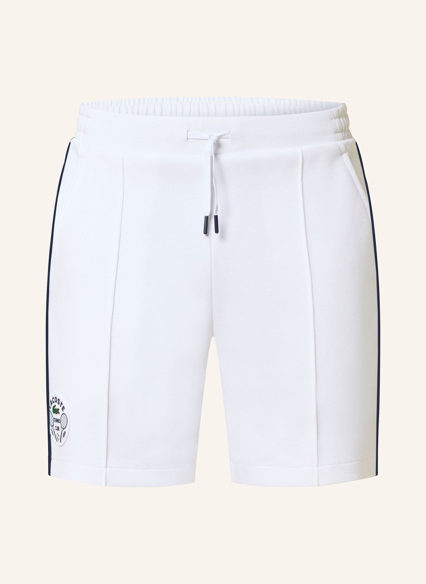 LACOSTE Tennisshorts HERITAGE: WEISS/ DUNKELBLAU