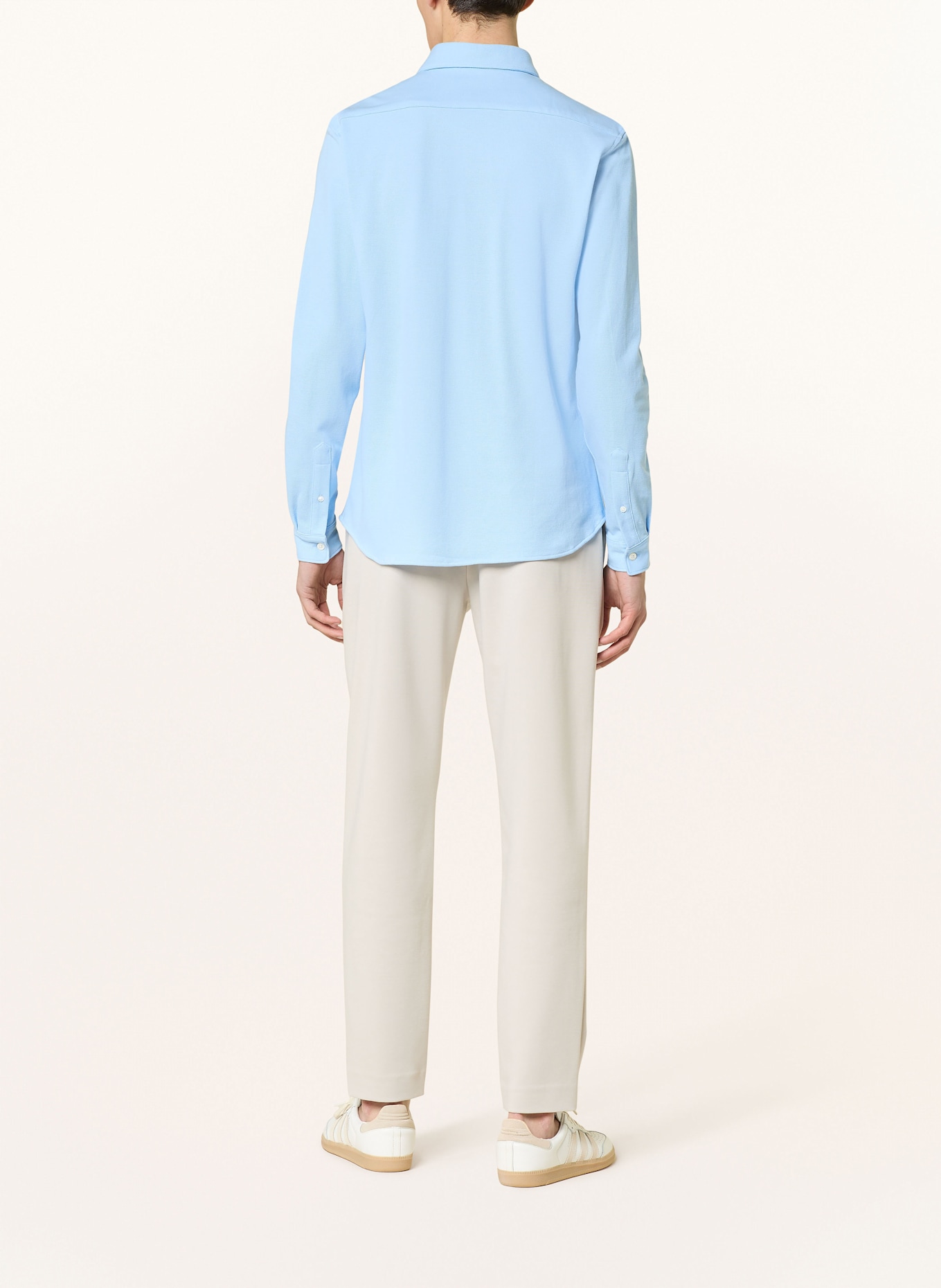 LACOSTE Piqué-Hemd Slim Fit: HELLBLAU