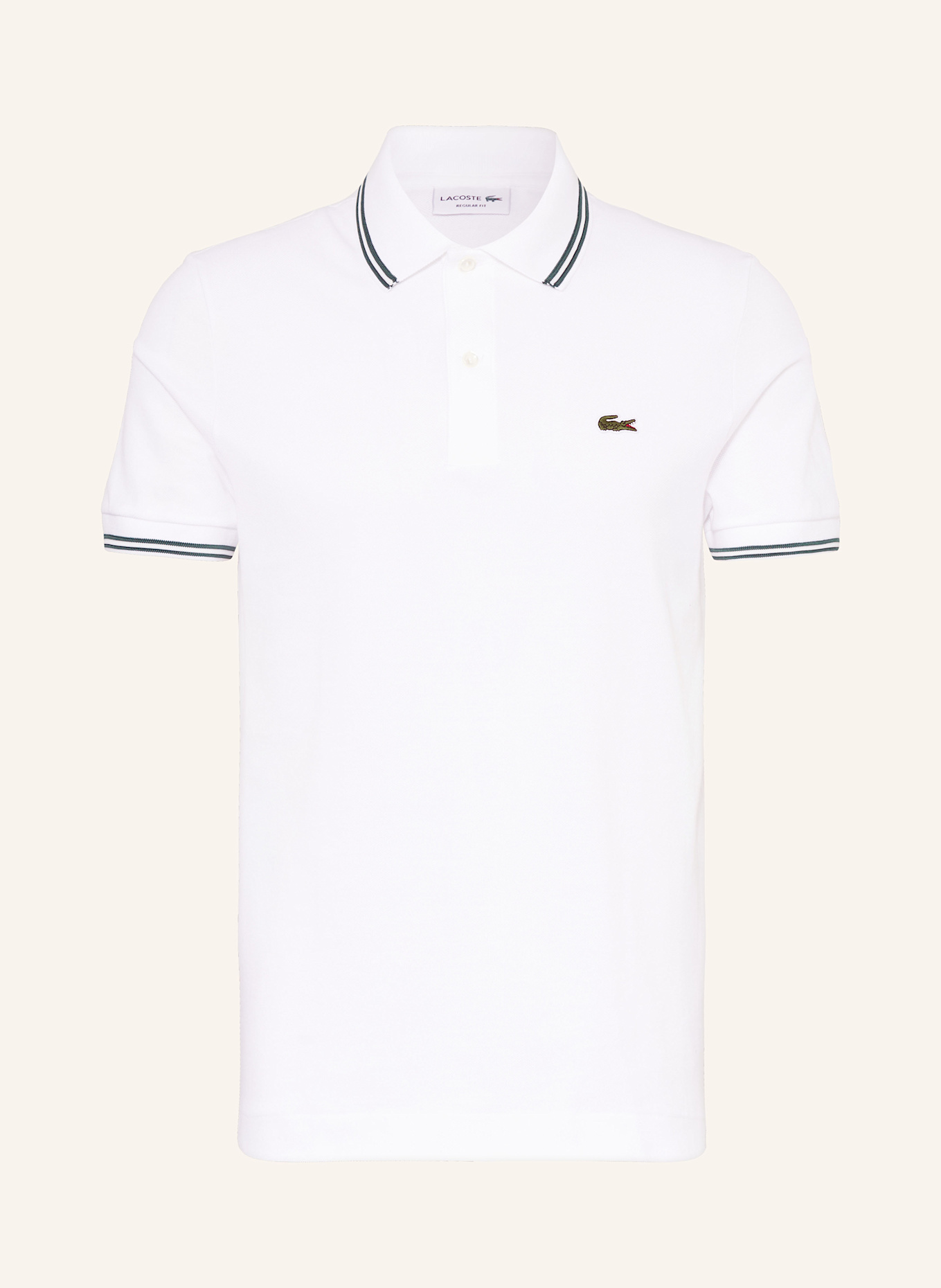 LACOSTE Polokošile z piké Regular Fit: BÍLÁ
