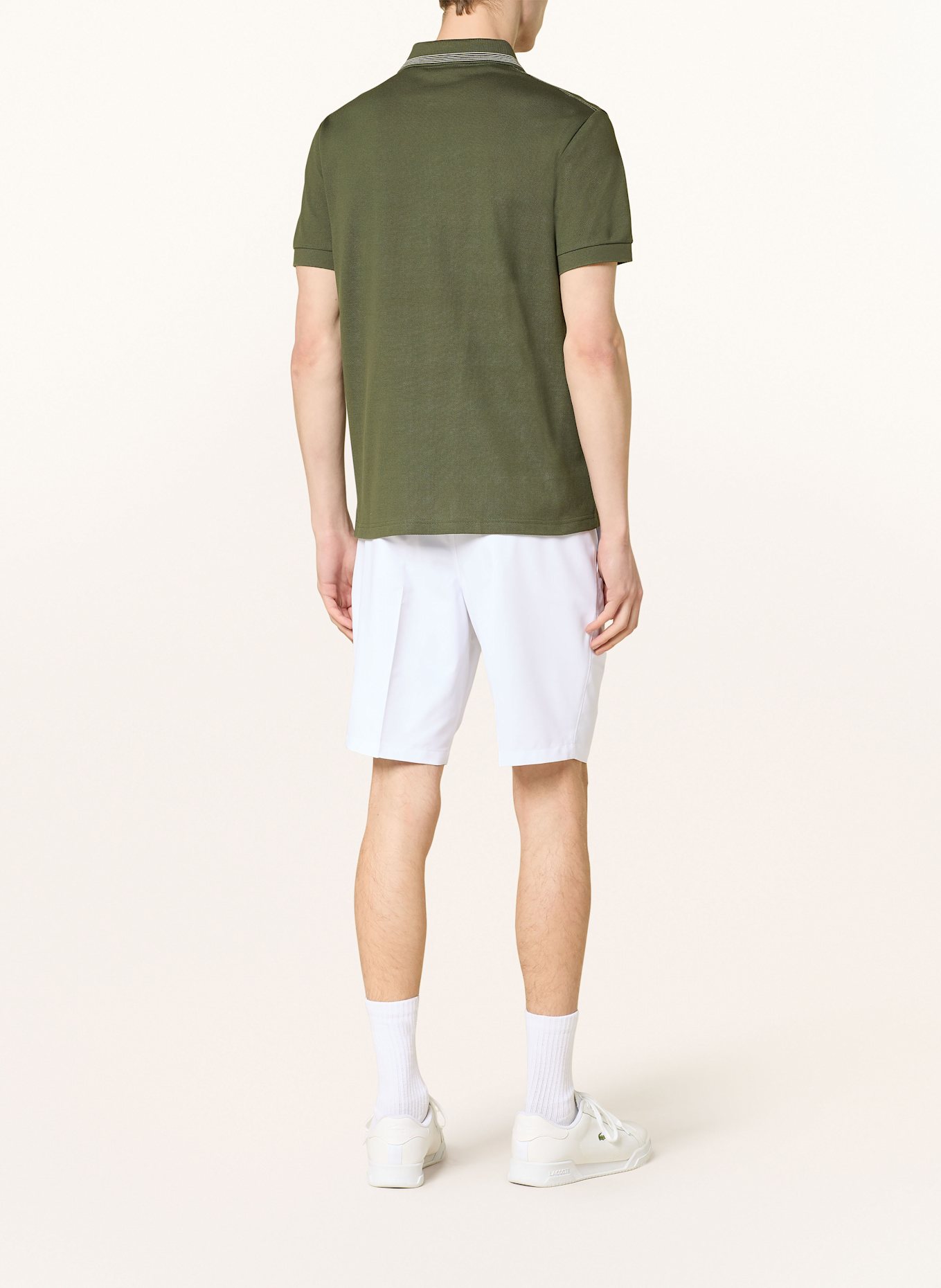 LACOSTE Koszulka polo z piki regular fit: CIEMNOZIELONY