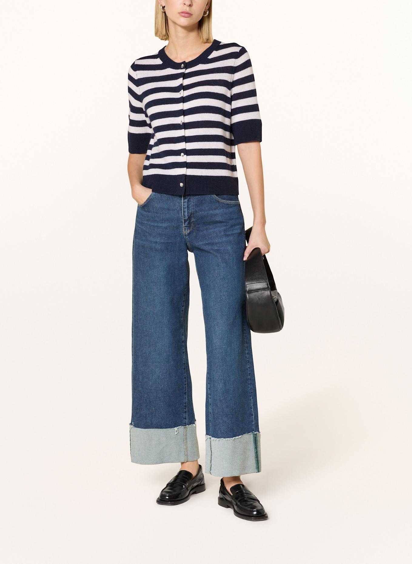 darling harbour Strickjacke mit Cashmere: MARINE / OFFWHITE