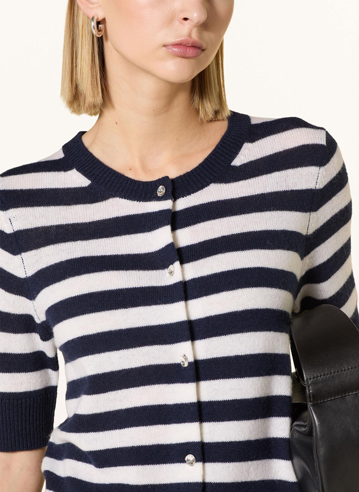 darling harbour Strickjacke mit Cashmere: MARINE / OFFWHITE