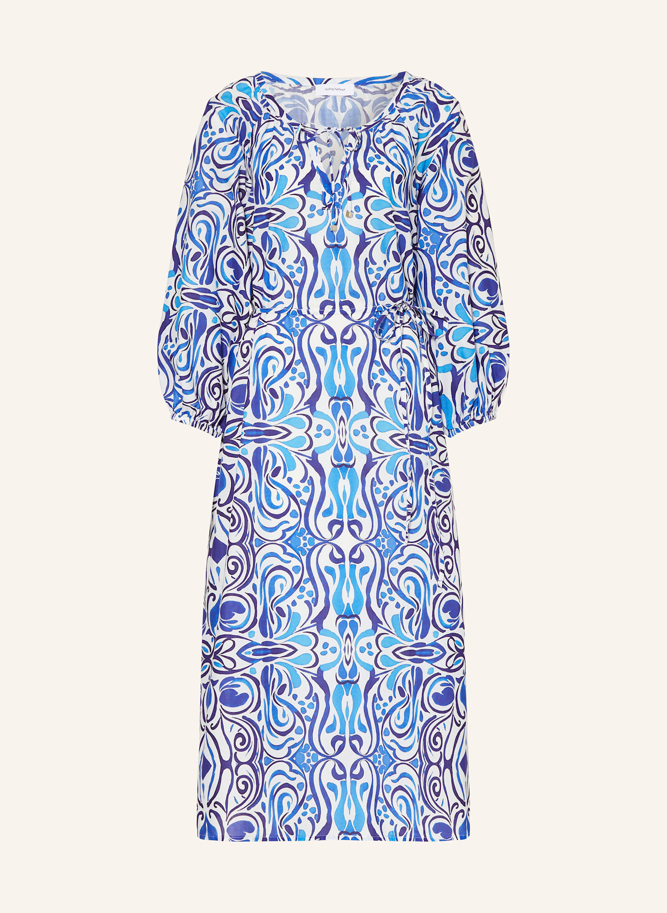 darling harbour Kleid mit 3/4-Arm: BLAU / WEISS / TÜRKIS