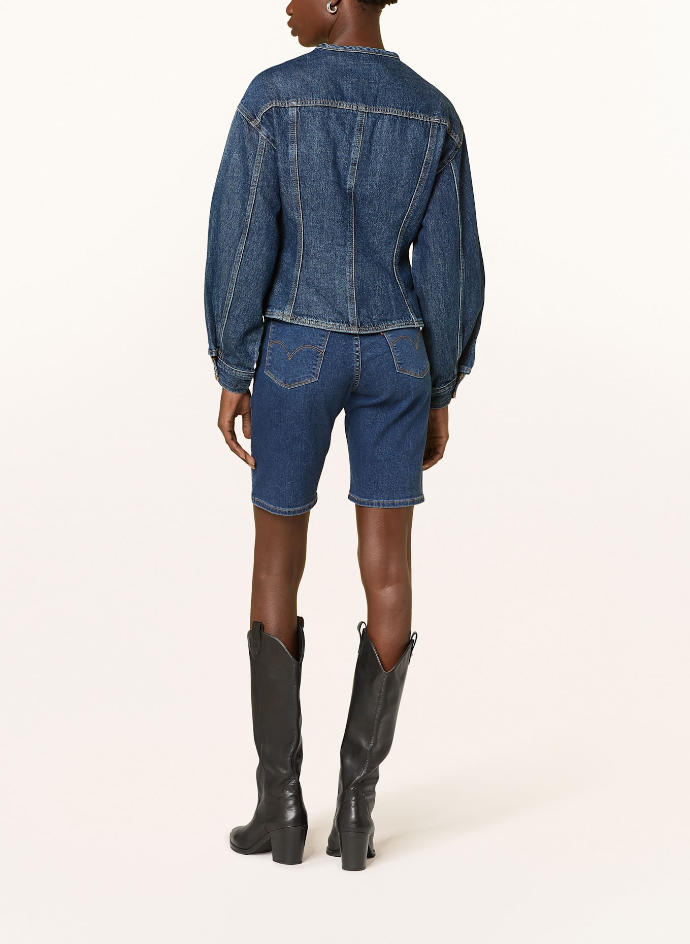 Levi's® Džínová bunda SCULPTED TRUCKER: TMAVĚ MODRÁ