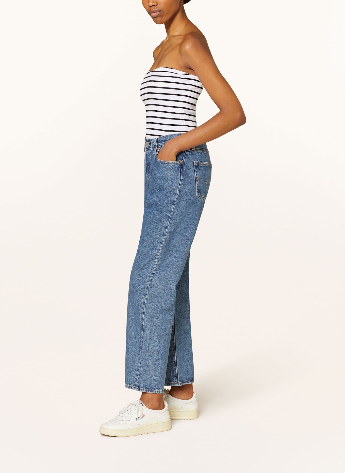 Levi's® Mom Jeans 501 90S ANKLE: 10 Med Indigo - Flat Finish