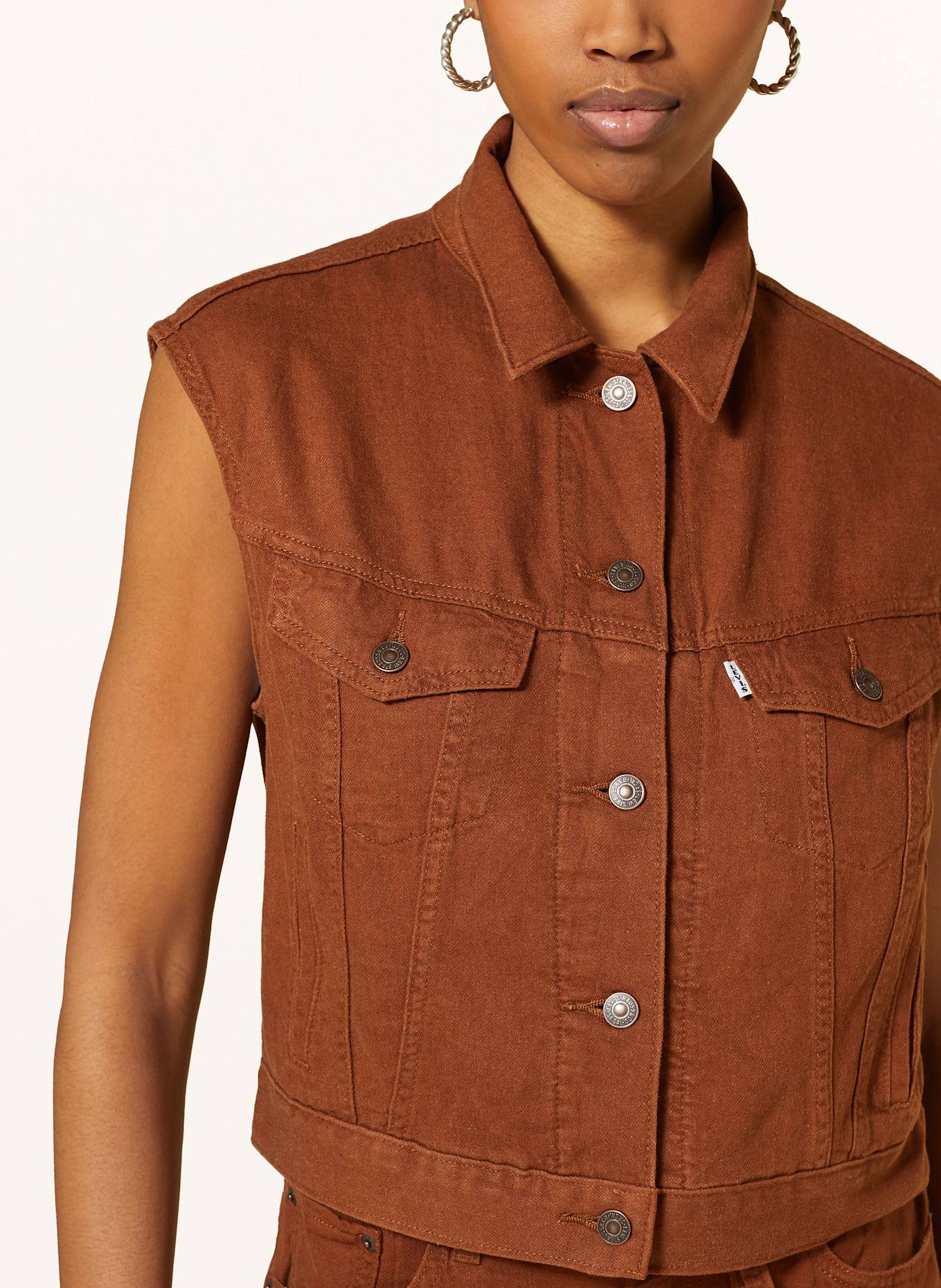 Levi's® Weste mit Leinen: BRAUN