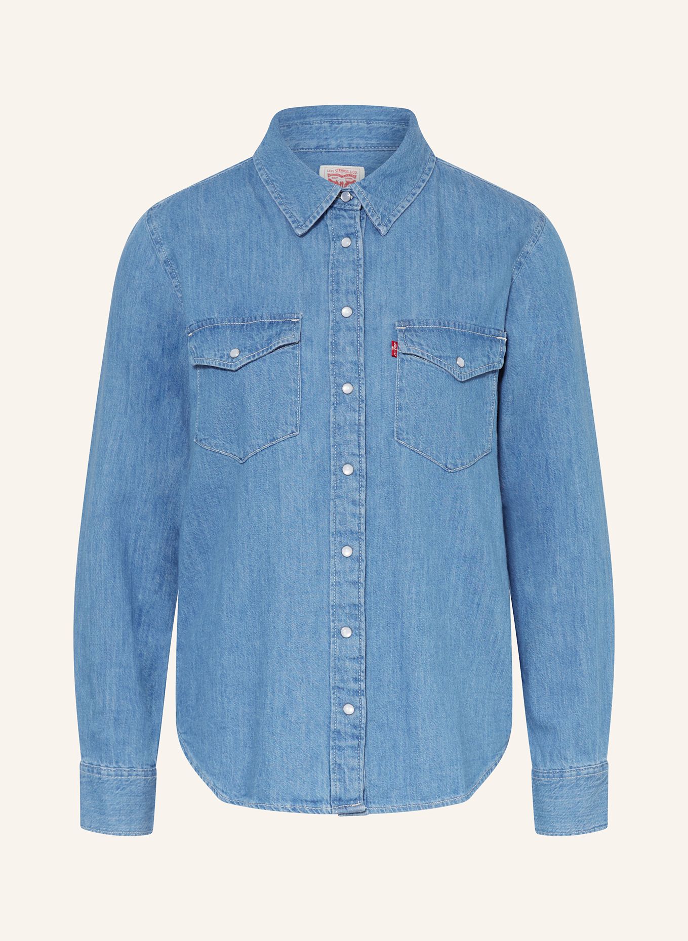 Levi's® ICONIC WESTERN shirt blouse in denim look: BLUE