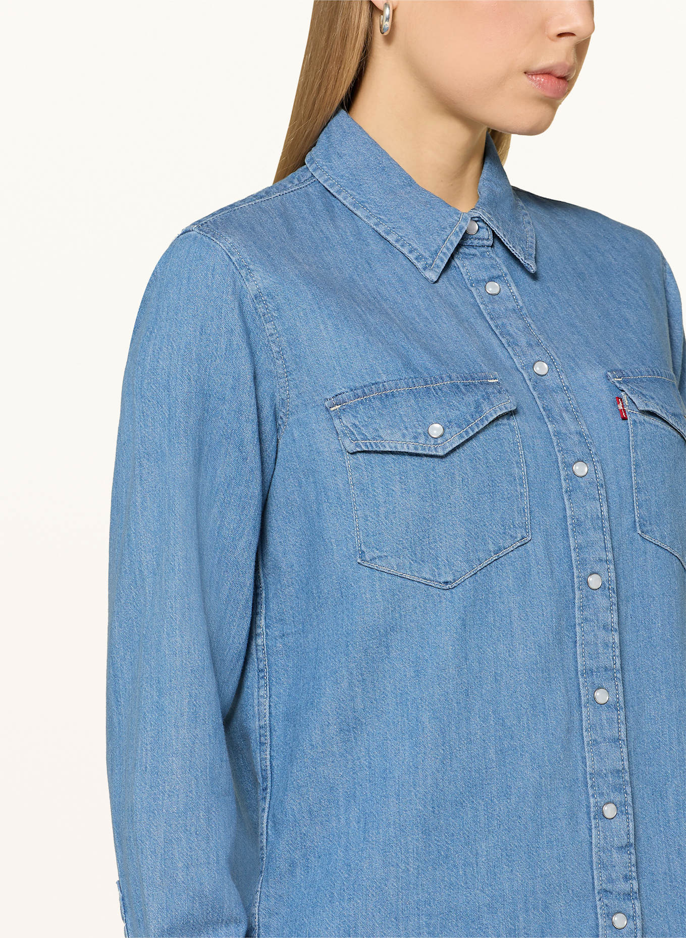 Levi's® ICONIC WESTERN shirt blouse in denim look: BLUE