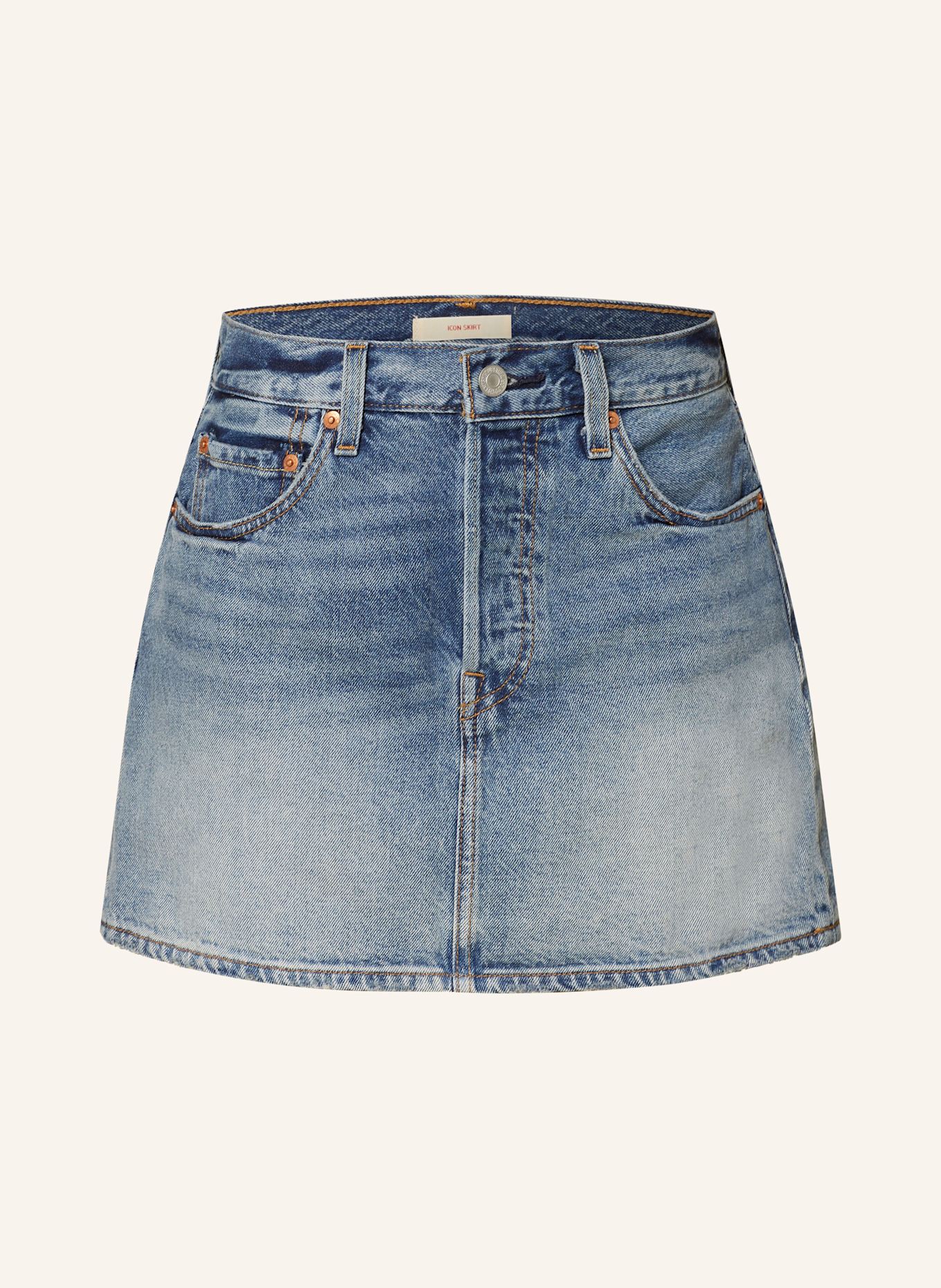 Levi's® ICON SKIRT denim skirt: 22 Med Indigo - Worn In