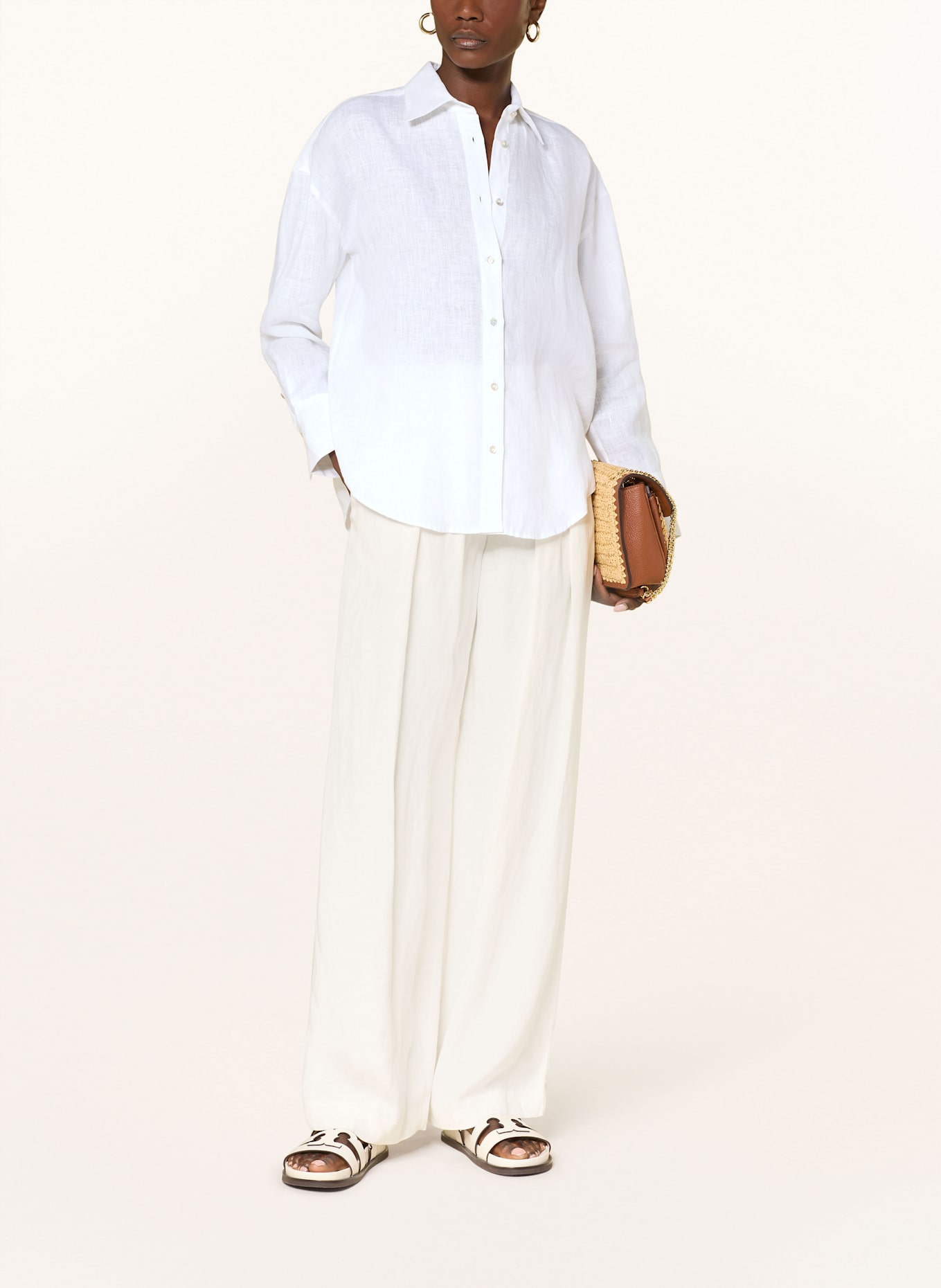 van Laack Hemdbluse VL-BESNA-SVKN aus Leinen: WEISS