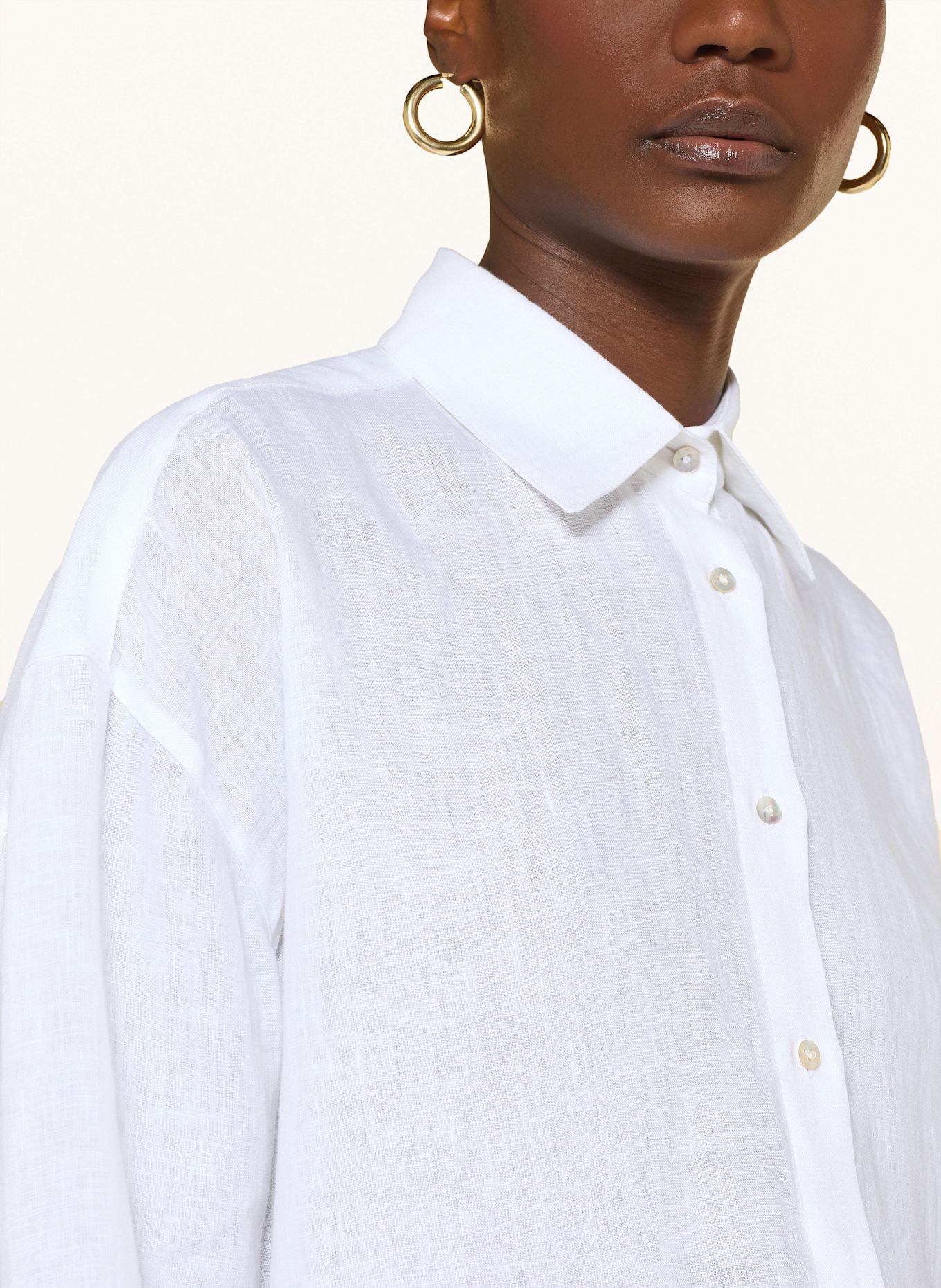 van Laack Hemdbluse VL-BESNA-SVKN aus Leinen: WEISS