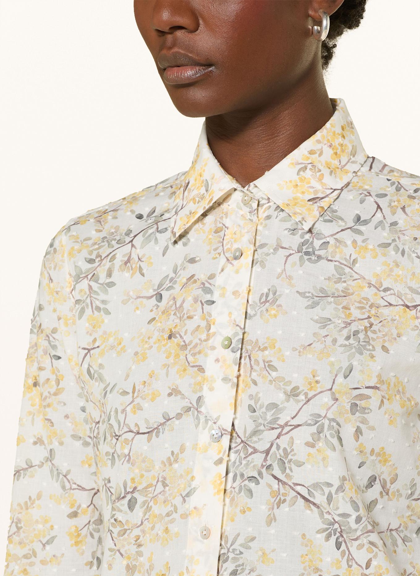 van Laack Hemdbluse VL-CELLAI-KNO: GELB / GRAU / WEISS