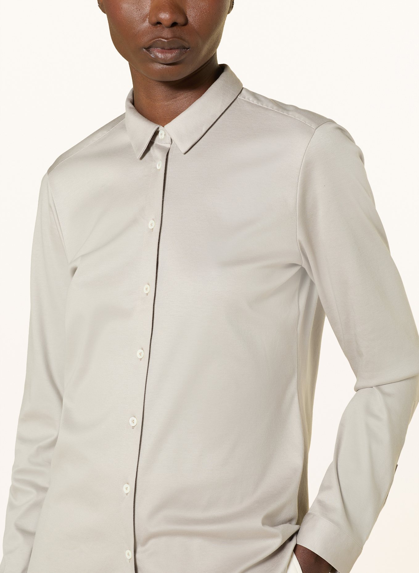 van Laack Shirt blouse VL-MALIS-SV, Color: LIGHT GRAY (Image 4)