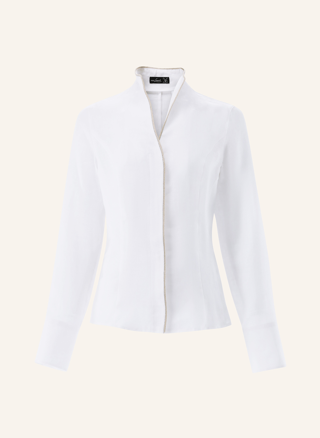 van Laack Blouse VL-ALICE-PB1 in linen: WHITE