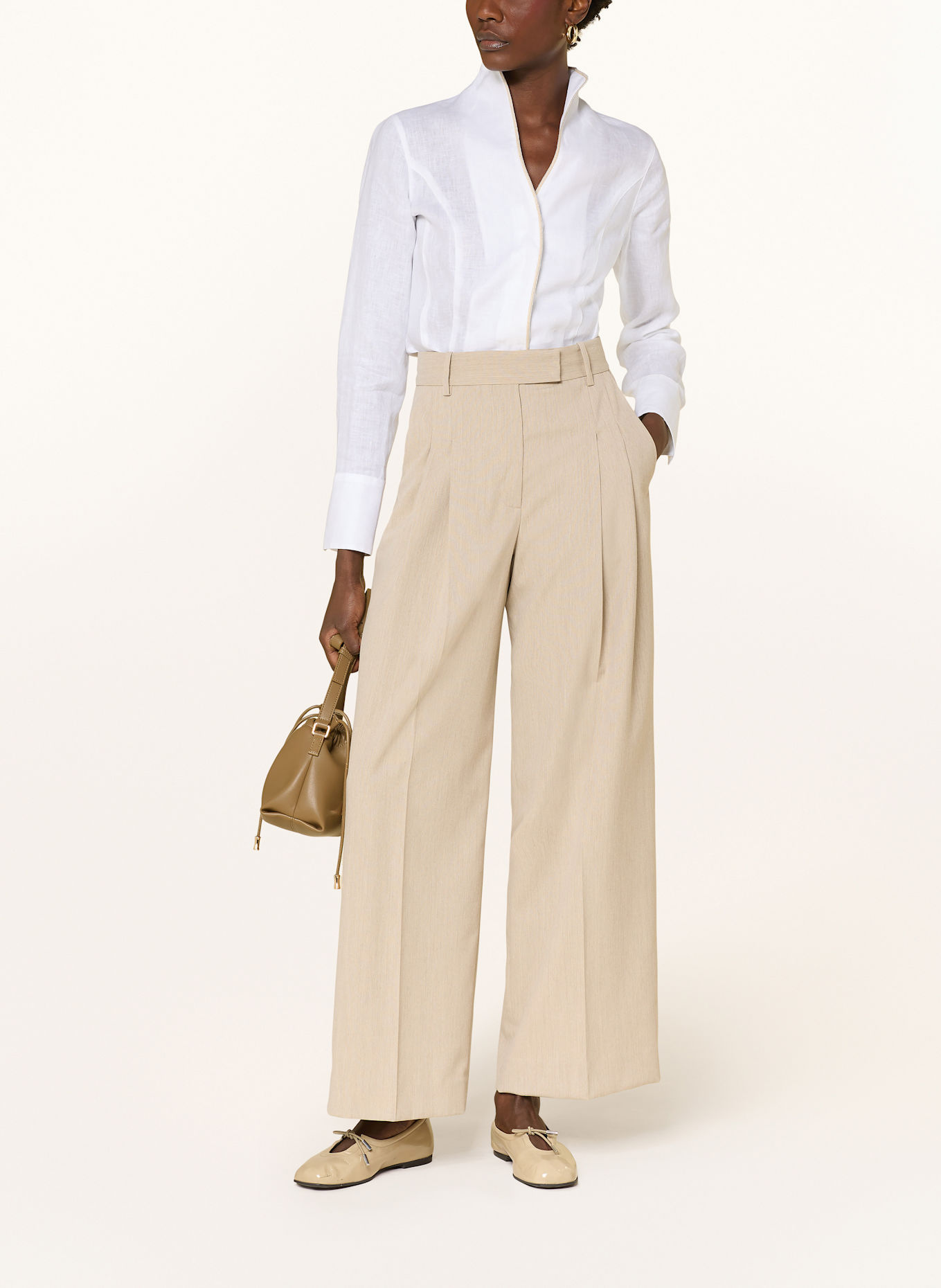 van Laack Blouse VL-ALICE-PB1 in linen: WHITE