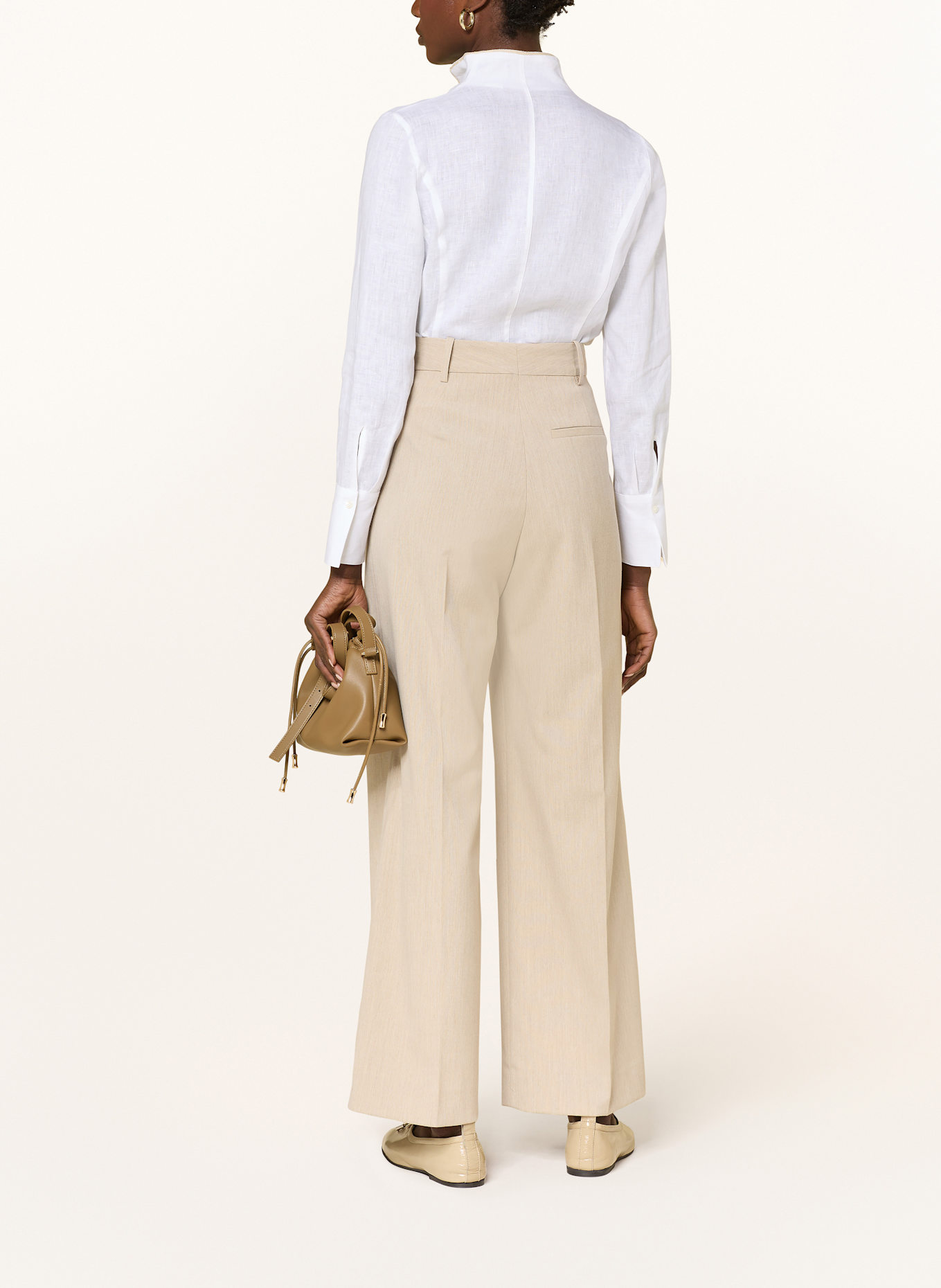 van Laack Blouse VL-ALICE-PB1 in linen: WHITE