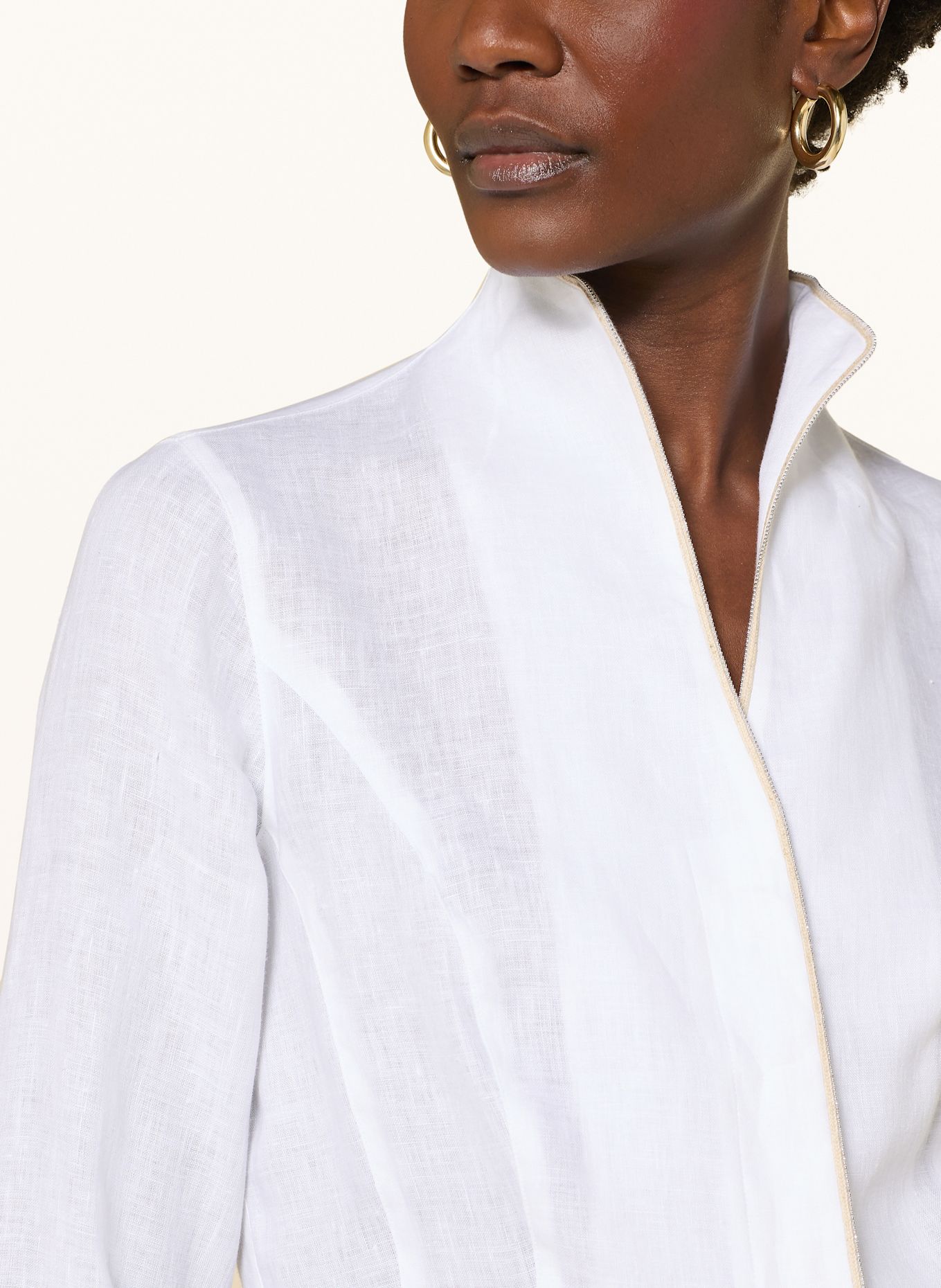 van Laack Blouse VL-ALICE-PB1 in linen: WHITE