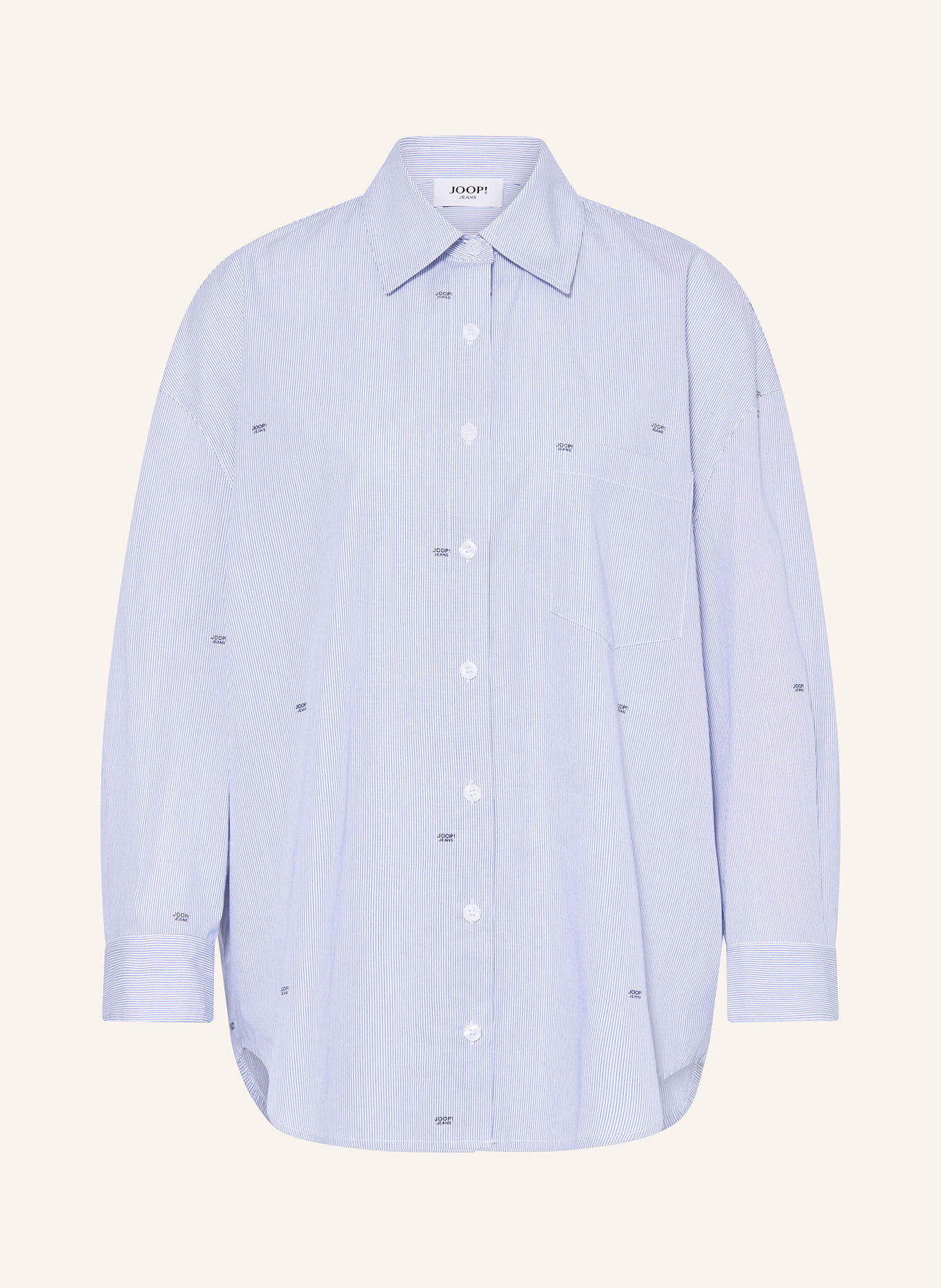 JOOP! JEANS Oversized shirt blouse BRENDA: WHITE / BLUE