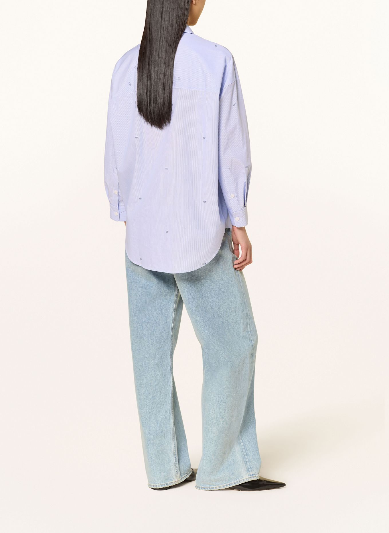 JOOP! JEANS Oversized shirt blouse BRENDA: WHITE / BLUE