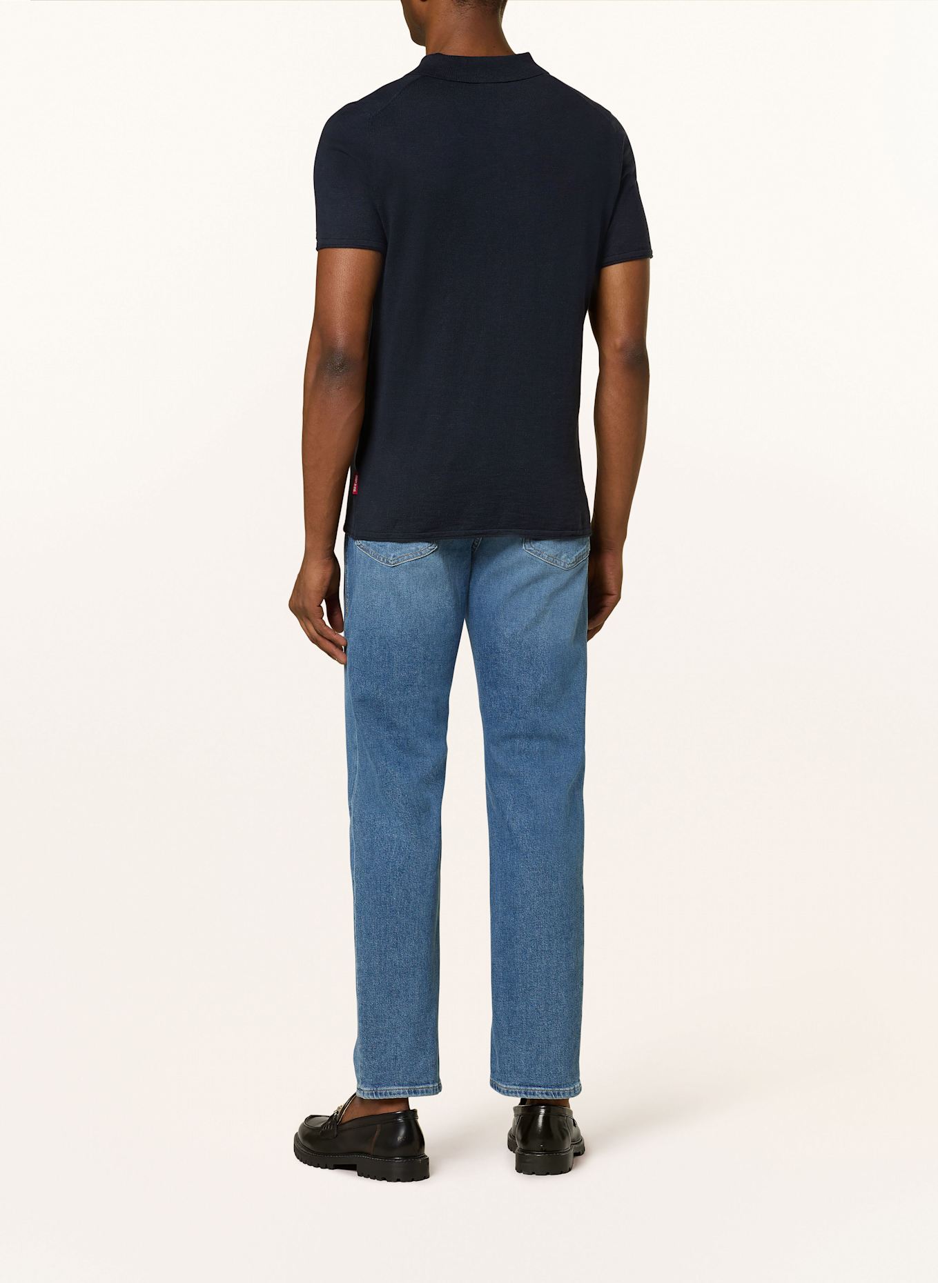 JOOP! JEANS Strick-Poloshirt BASTIANOR: DUNKELBLAU