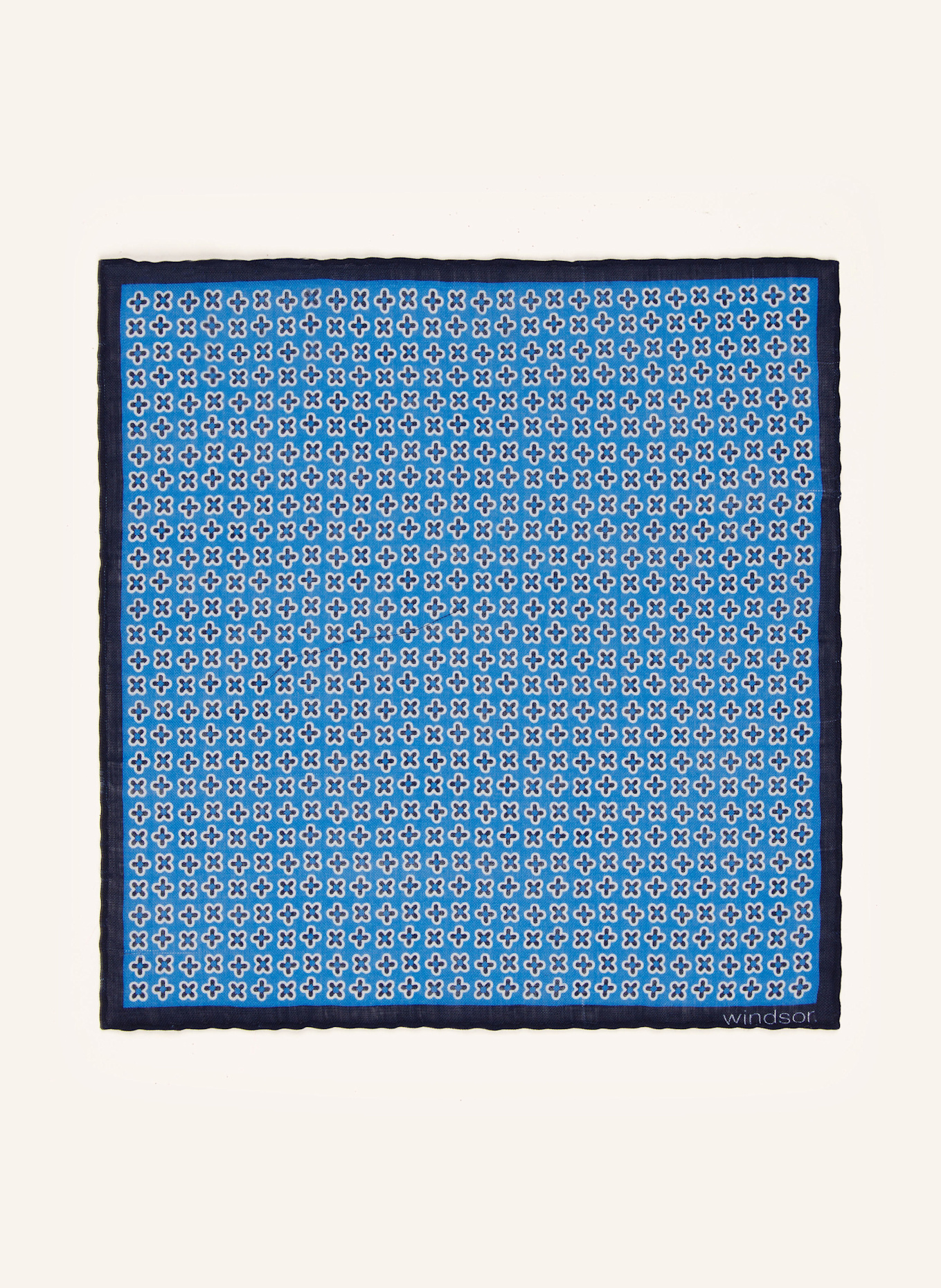 windsor. Einstecktuch mit Seide: BLAU / DUNKELBLAU