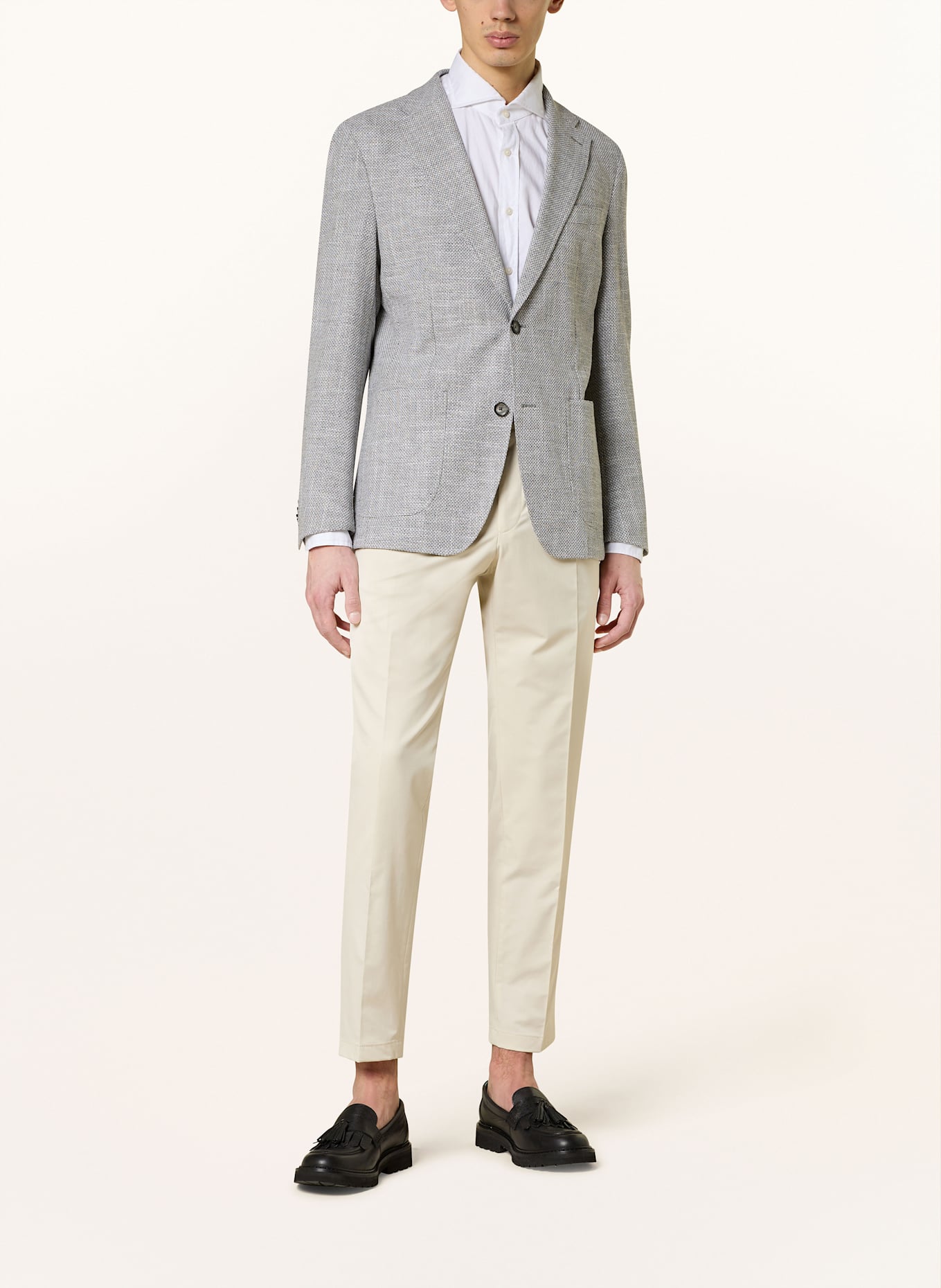 windsor. Sakko GIRO Shaped Fit: GRAU/ WEISS