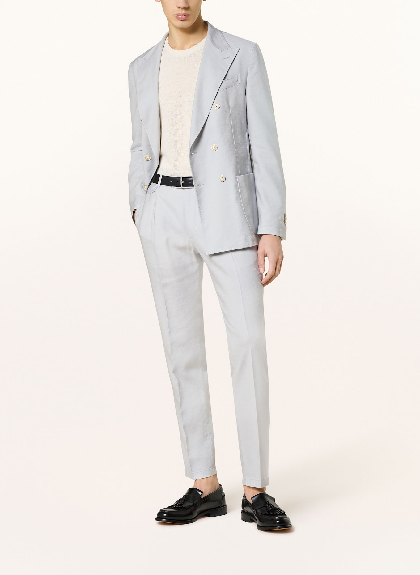 windsor. Anzughose SILVI Extra Slim Fit mit Leinen: 050 Lt/Pastel Grey 050