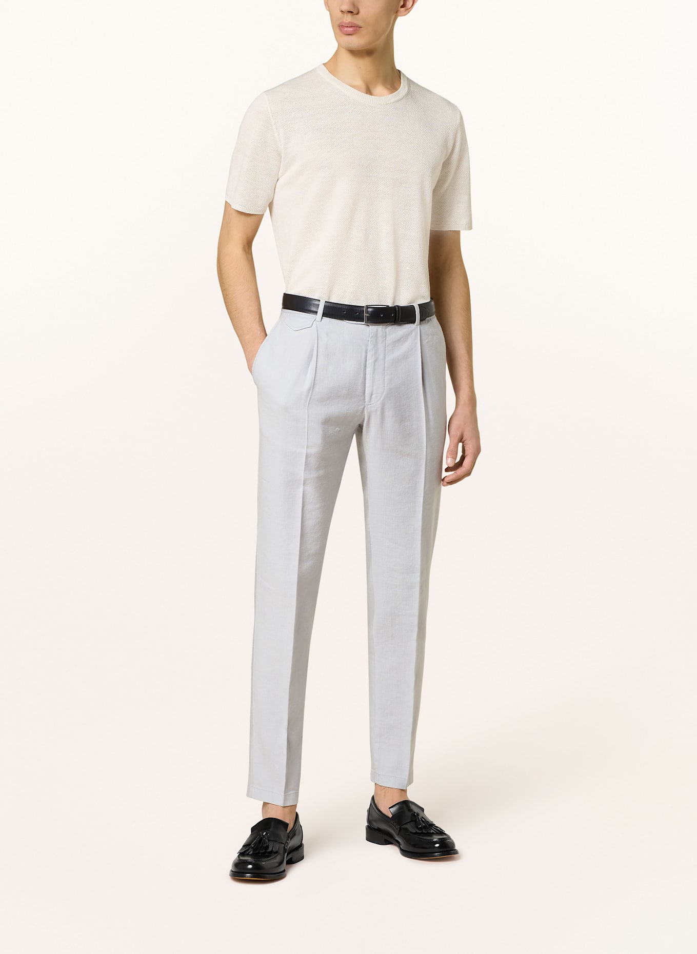 windsor. Anzughose SILVI Extra Slim Fit mit Leinen: 050 Lt/Pastel Grey 050