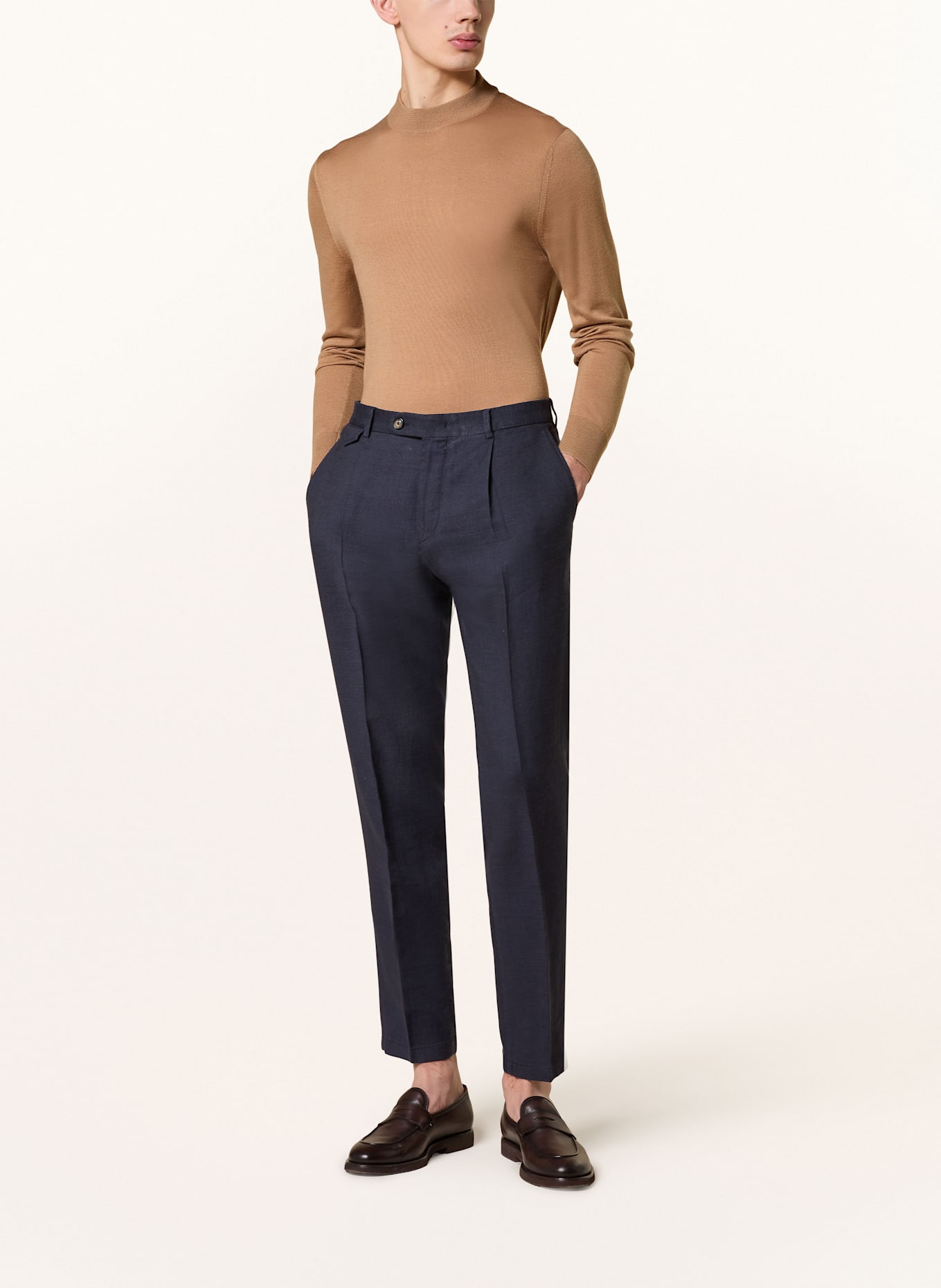 windsor. Anzughose SILVI Extra Slim Fit mit Leinen: DUNKELBLAU