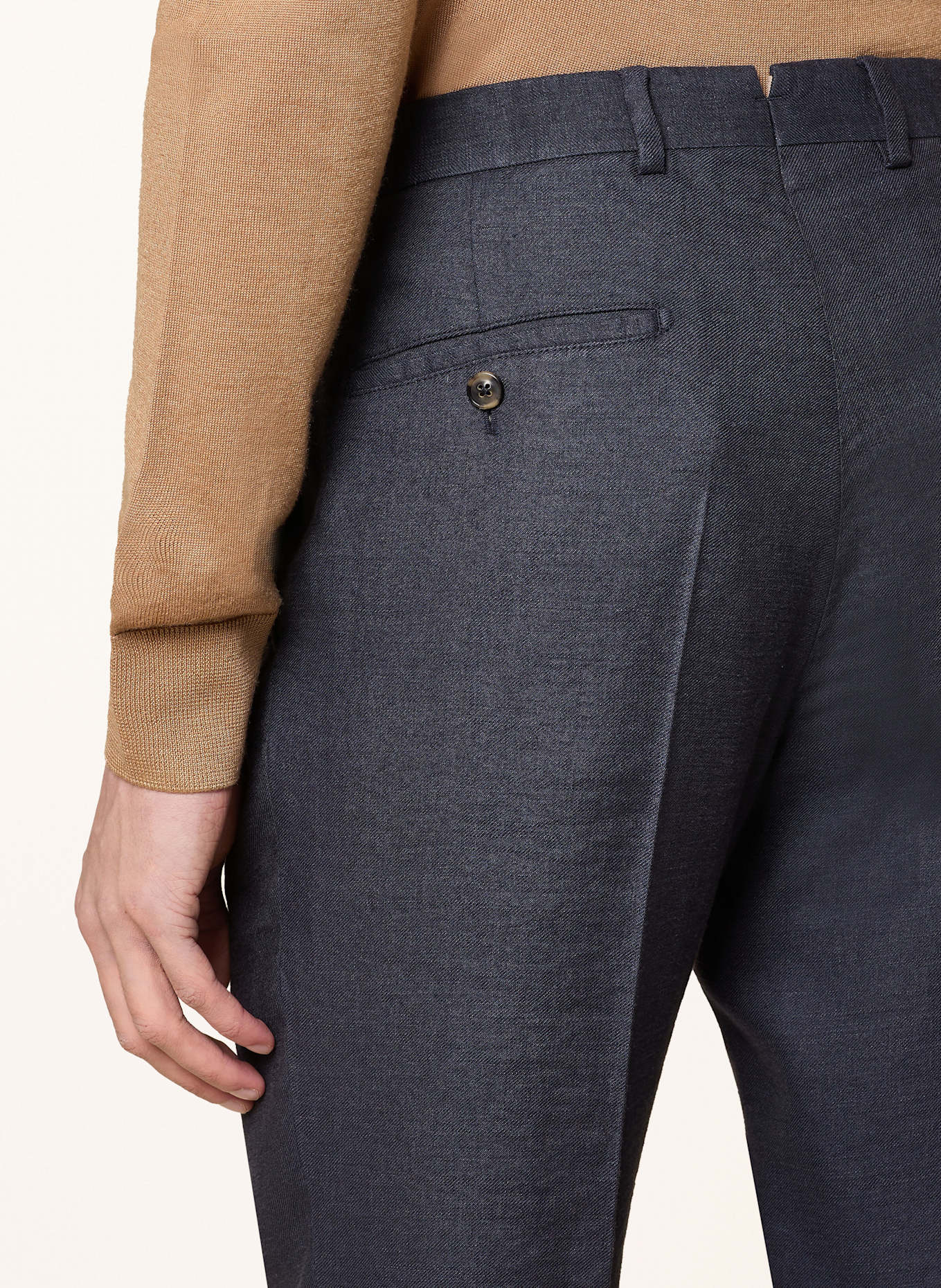 windsor. Anzughose SILVI Extra Slim Fit mit Leinen: DUNKELBLAU