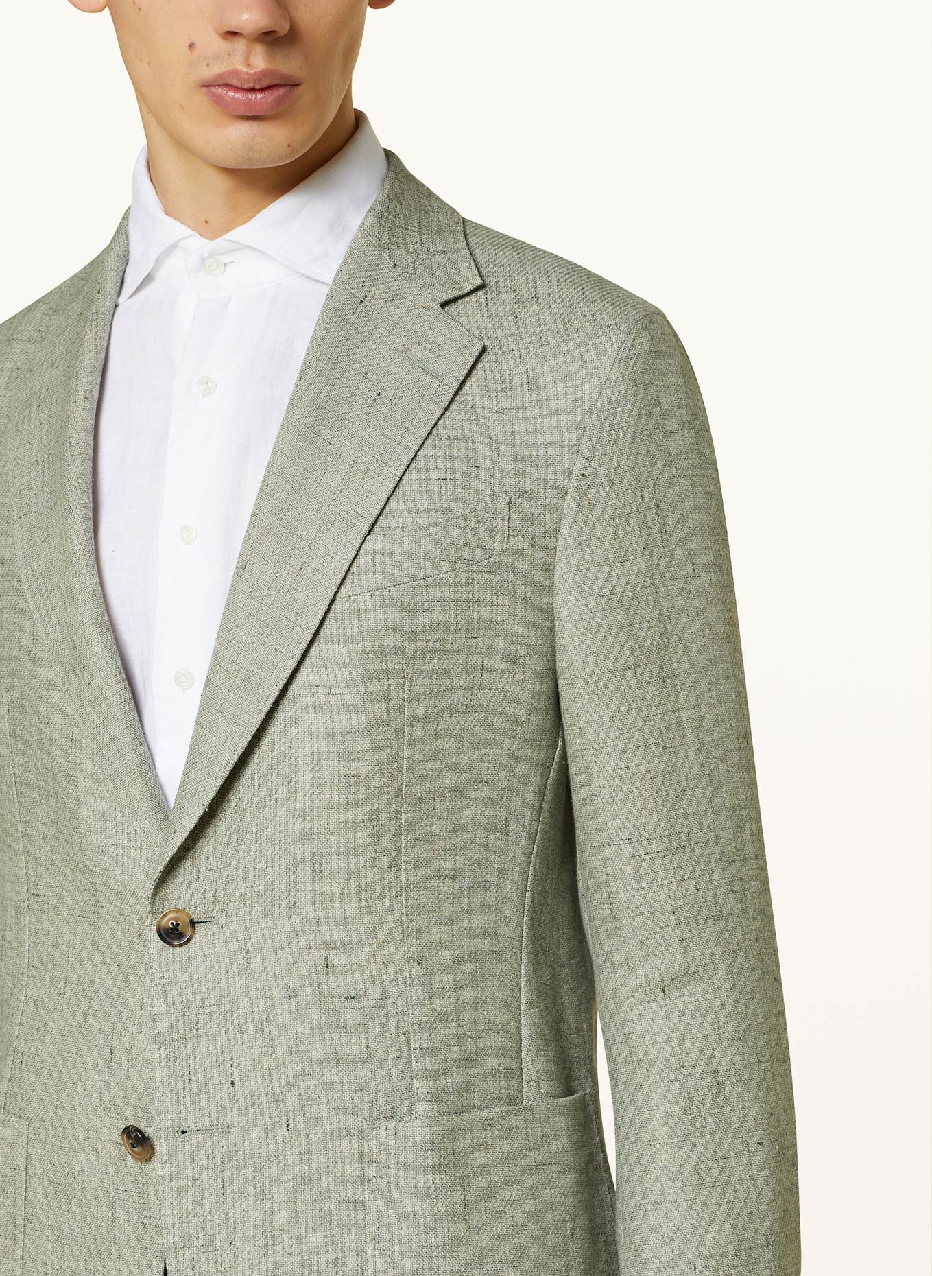 windsor. Sakko GIORNO Extra Slim Fit mit Leinen, Farbe: HELLGRÜN (Bild 5)