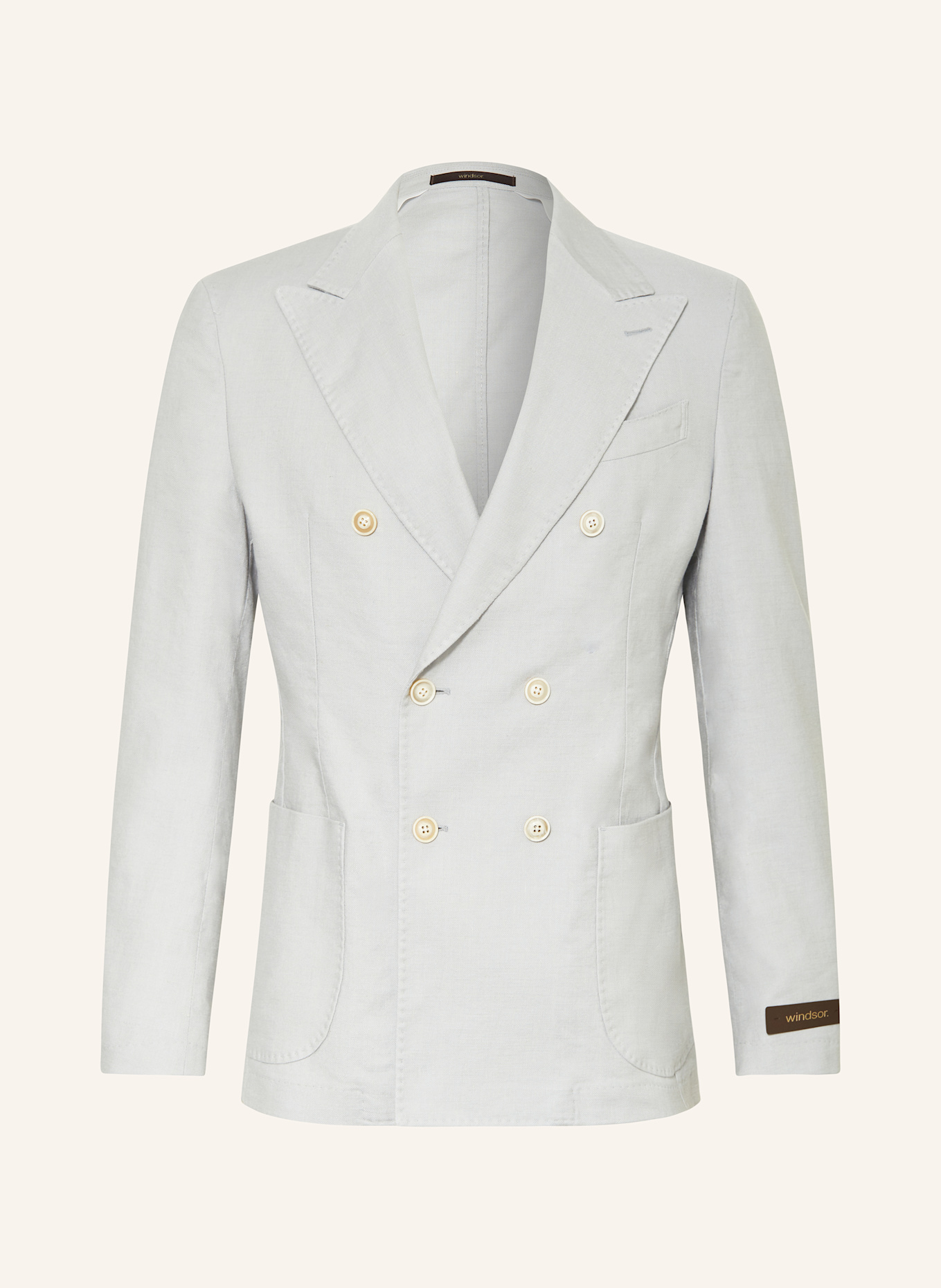 windsor. SALINO extra slim fit suit jacket with linen, Color: 050 Lt/Pastel Grey             050 (Image 1)
