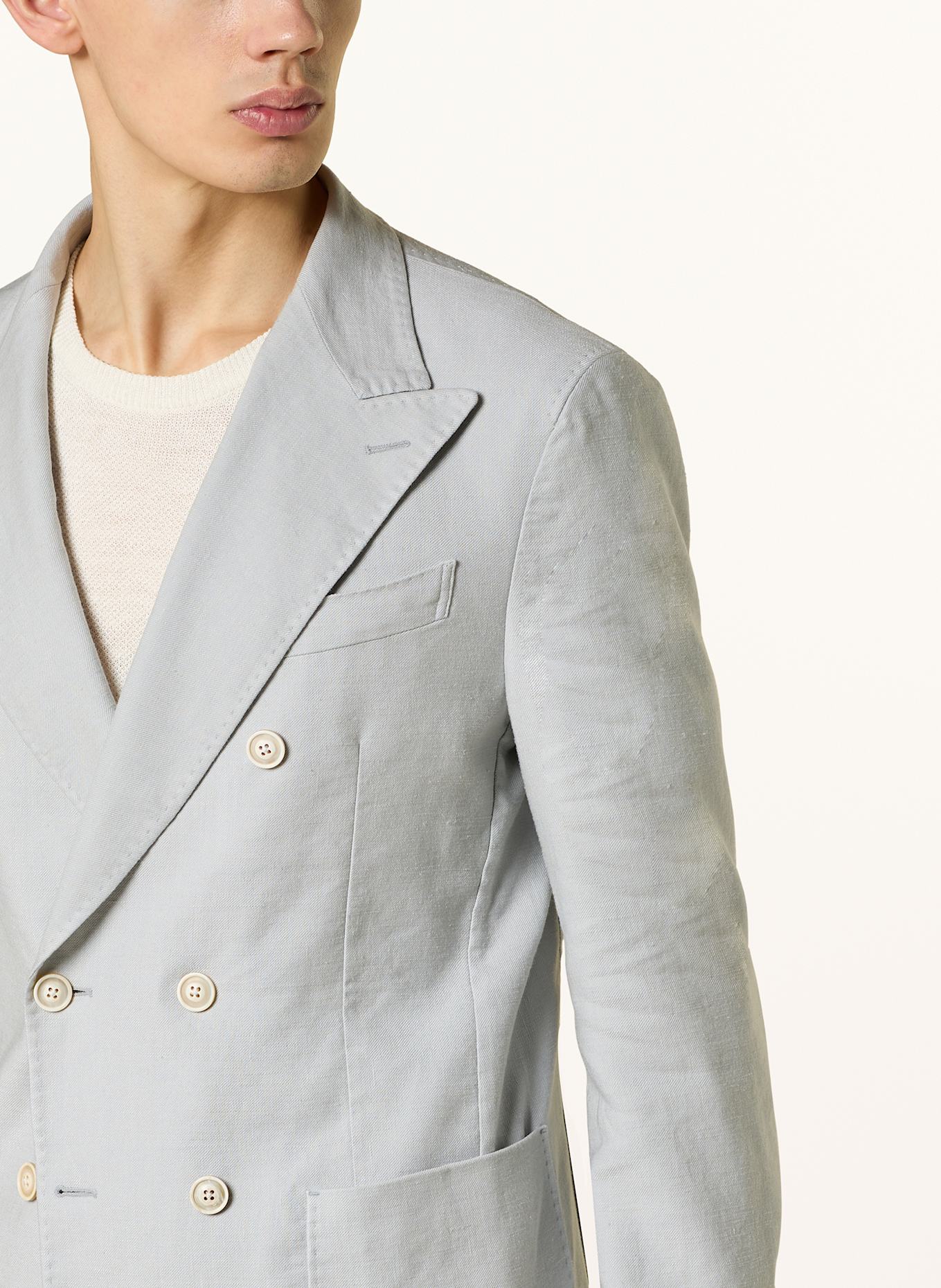 windsor. SALINO extra slim fit suit jacket with linen, Color: 050 Lt/Pastel Grey             050 (Image 5)