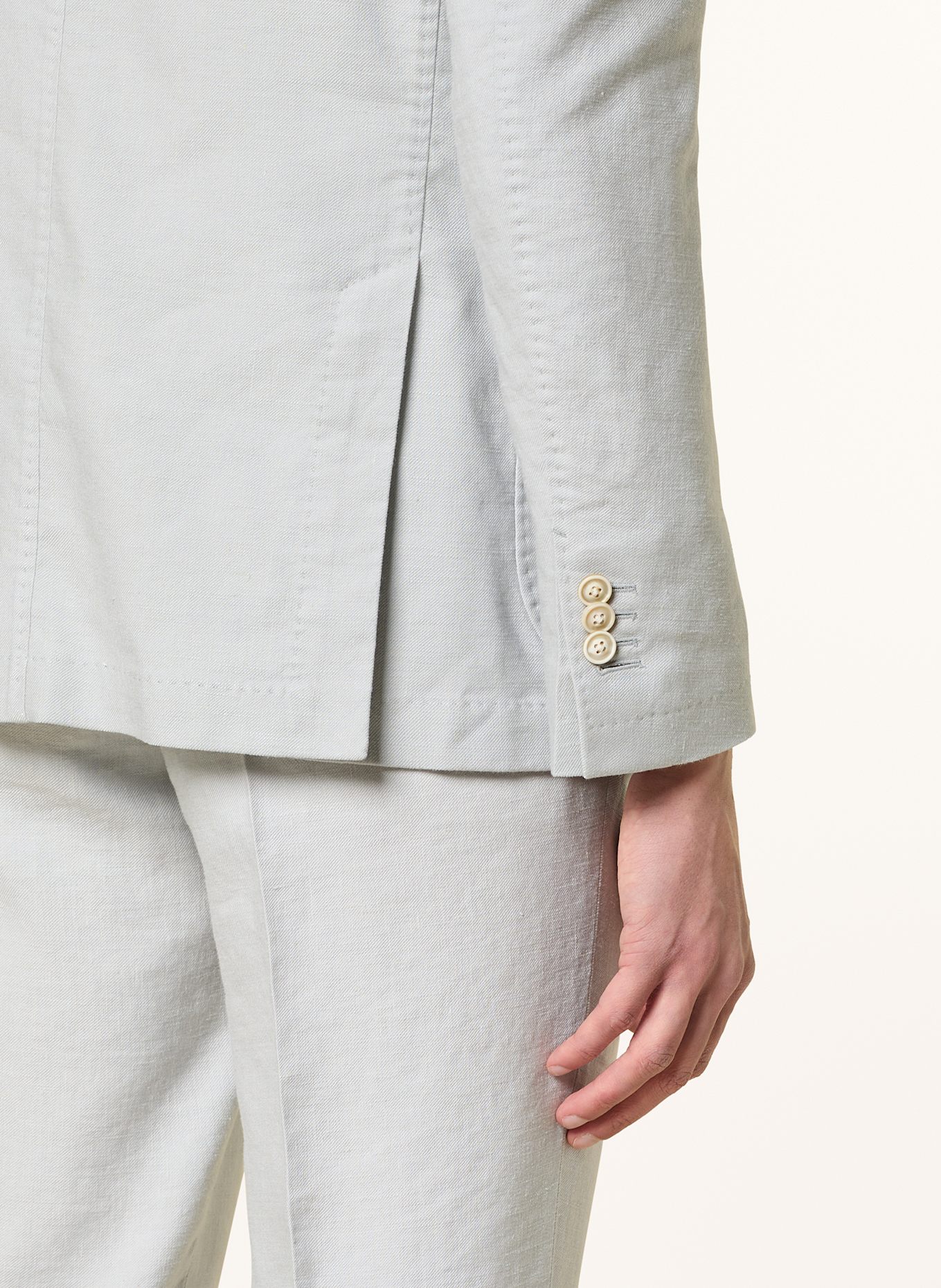 windsor. SALINO extra slim fit suit jacket with linen, Color: 050 Lt/Pastel Grey             050 (Image 6)